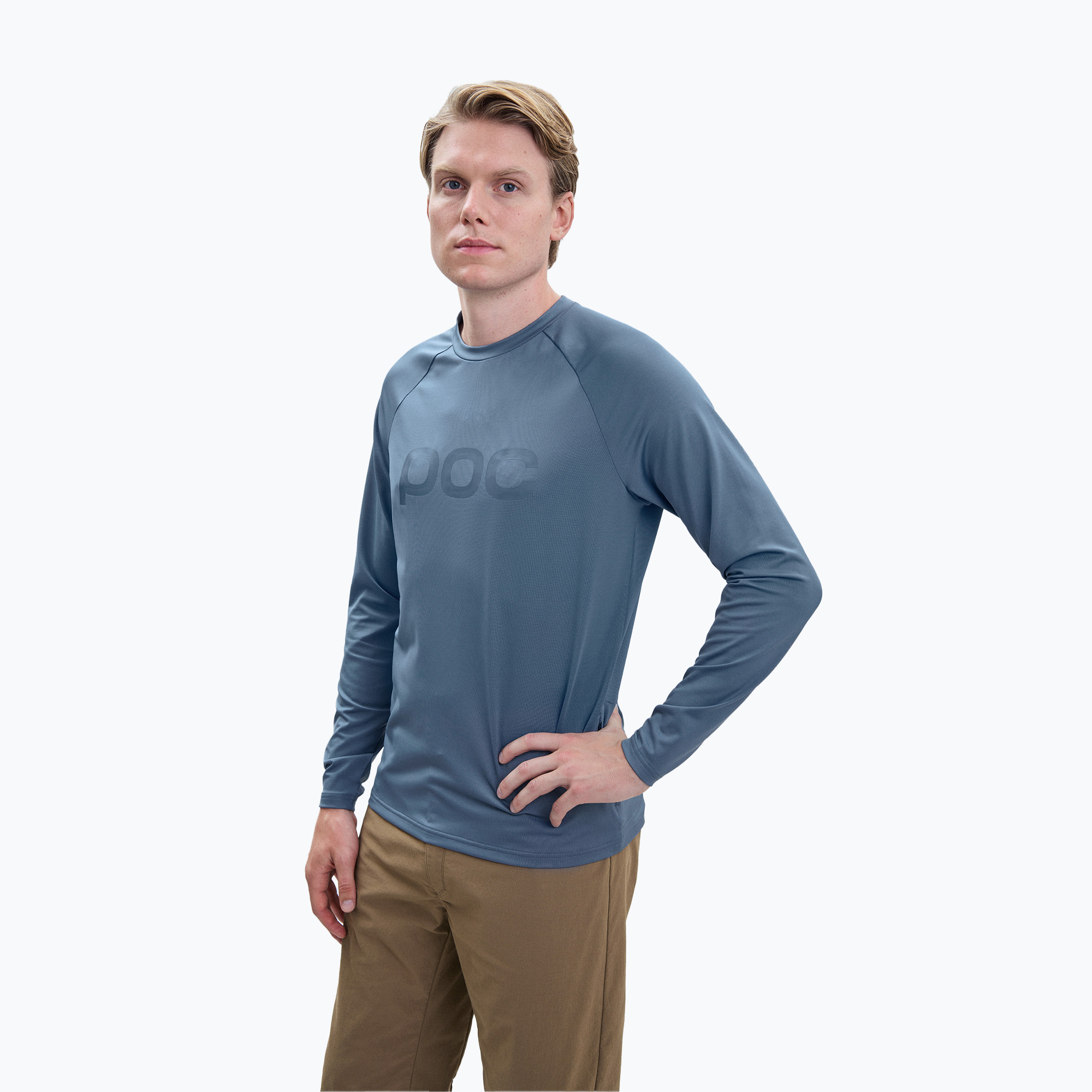 Pánske cyklistické oblečenie s dlhým rukávom POC Reform Enduro Jersey calcite blue (Reform Enduro Jersey 52906)