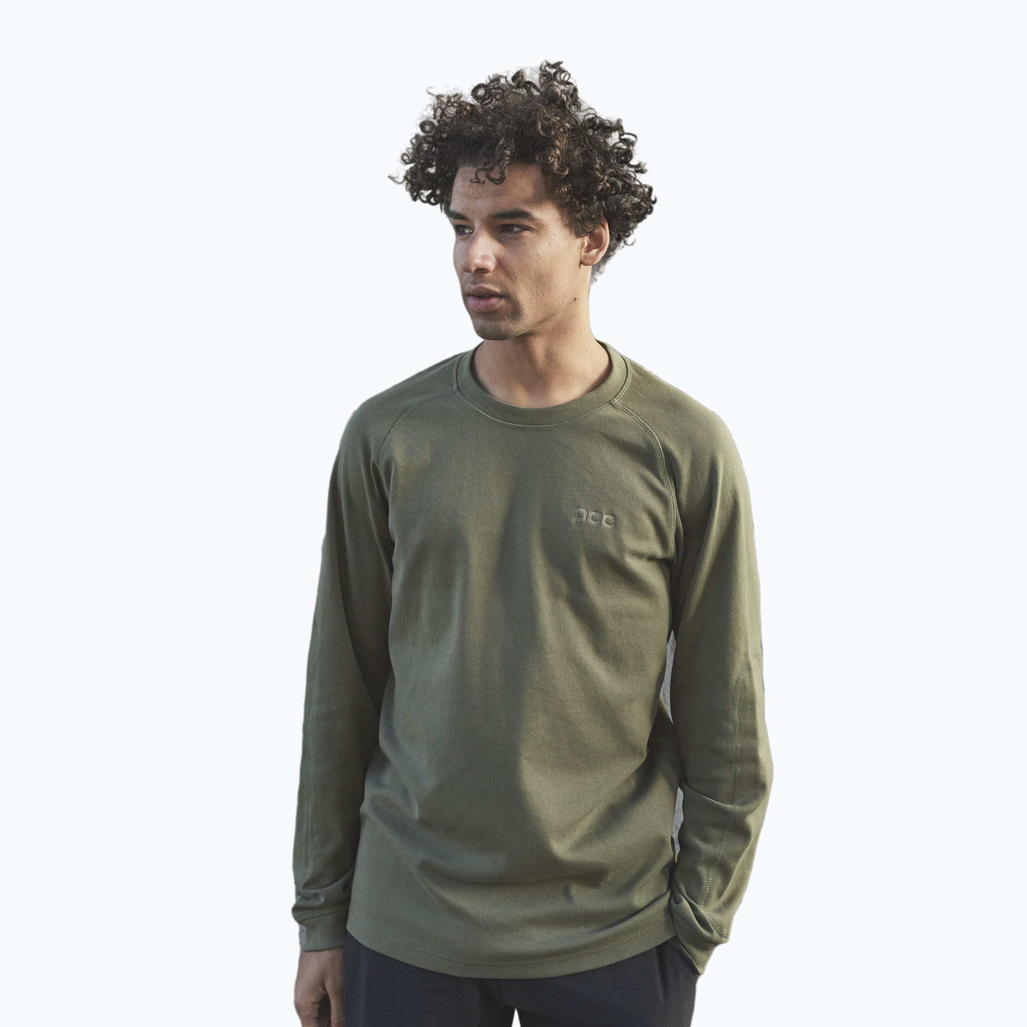 Pánska trekingová mikina POC Poise Crew epidote green (Poise Crew 52910)