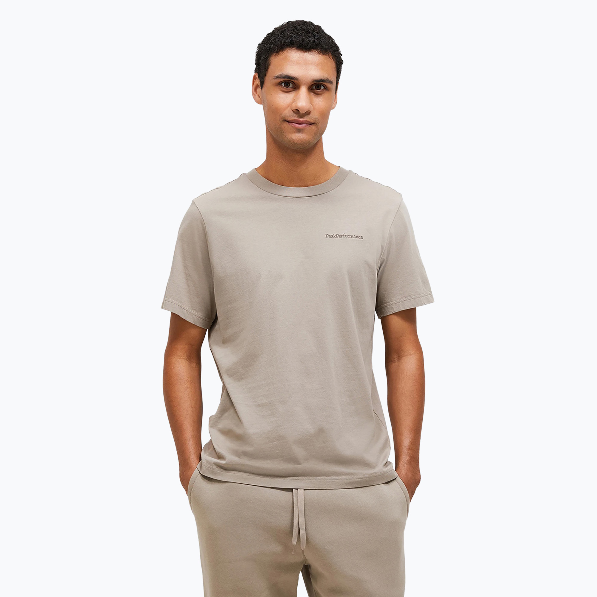 Pánske tričko Peak Performance Original Small Logo Tee avid beige (Original Small Logo Tee G79570040)