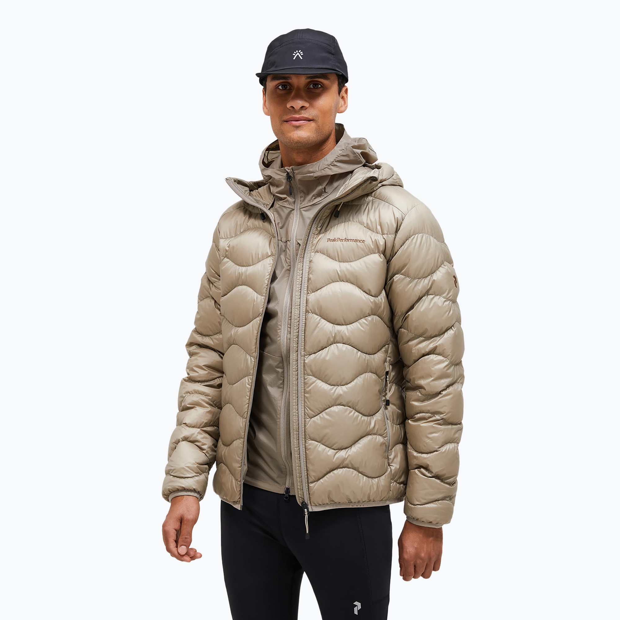 Kurtka puchowa meska Peak Performance Helium Down Hood avid beige