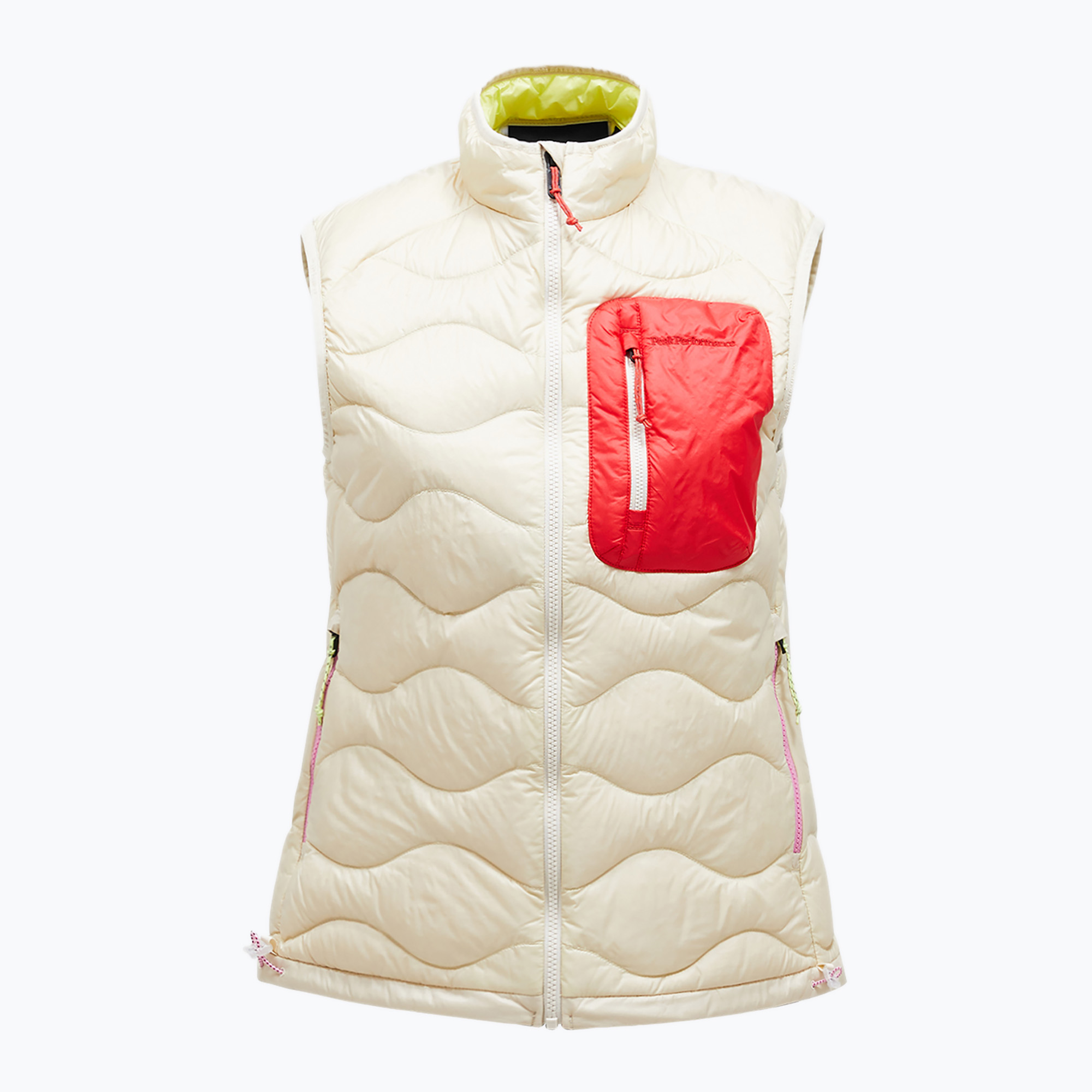 Dámska vesta Peak Performance Helium Utility Down sand fog/sunny adventure