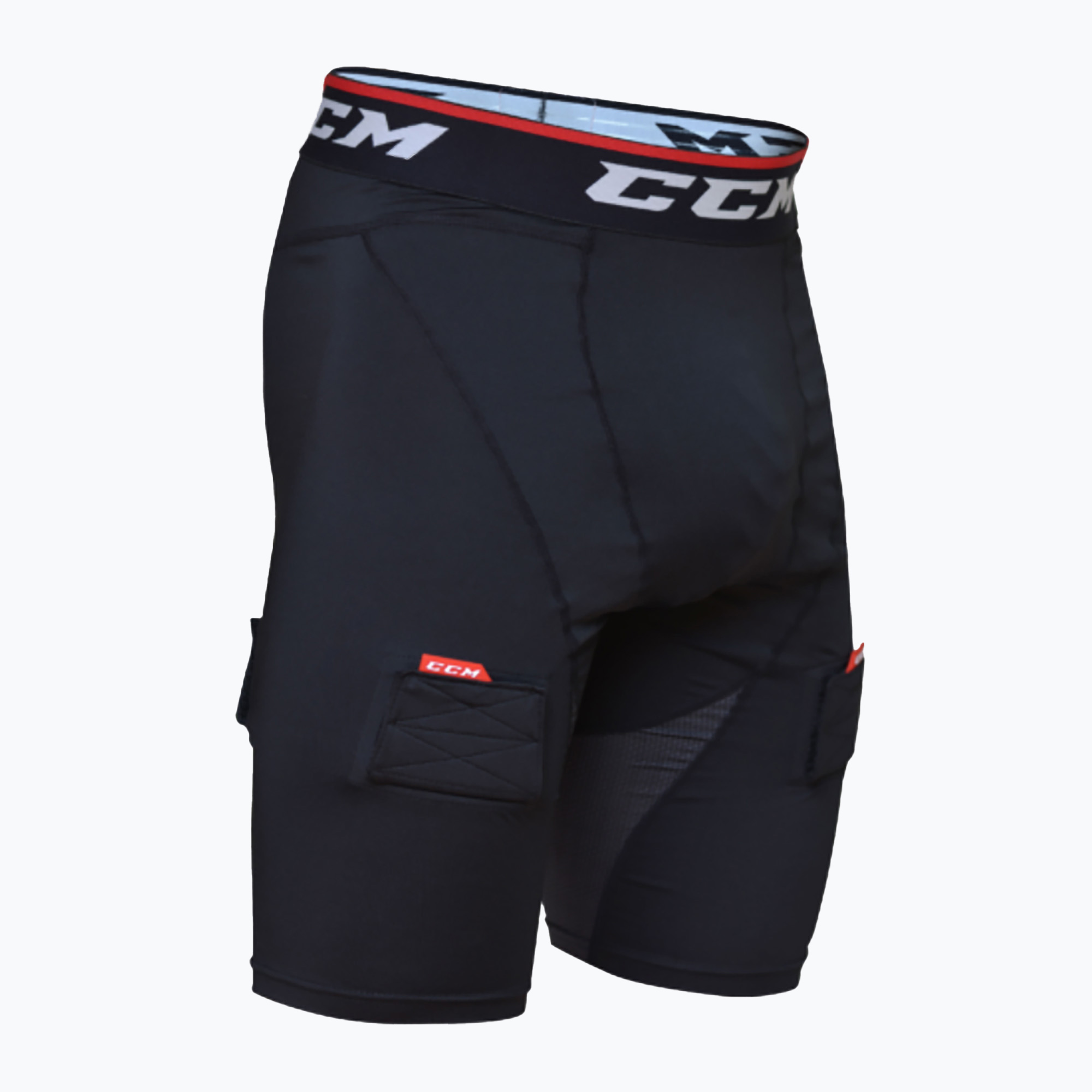 Pánske hokejové šortky CCM Ribano Compresion Jock SR black