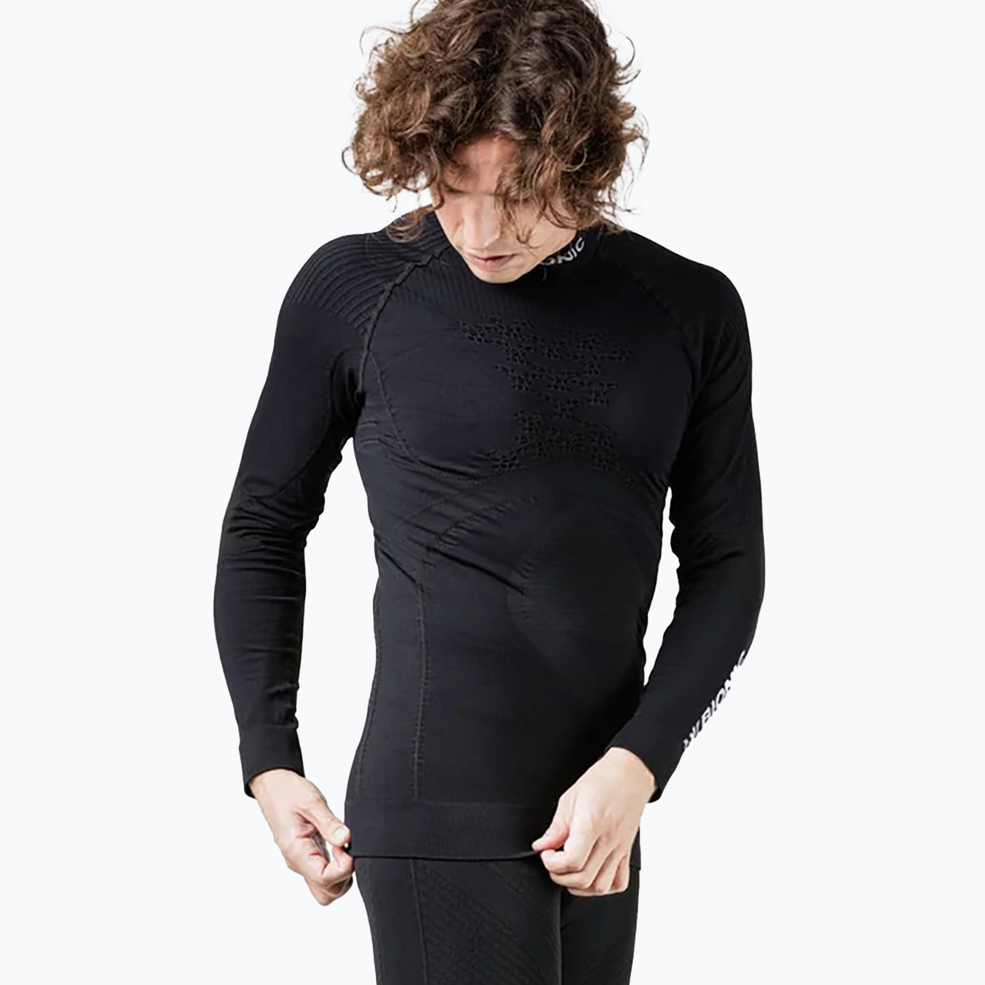 Pánska termo mikina X-Bionic Energy Accumulator 4.0 Turtle Neck opálová čierna/arktická biela (Energy Accumulator 4.0 Turtle Neck EAWT18W22M)
