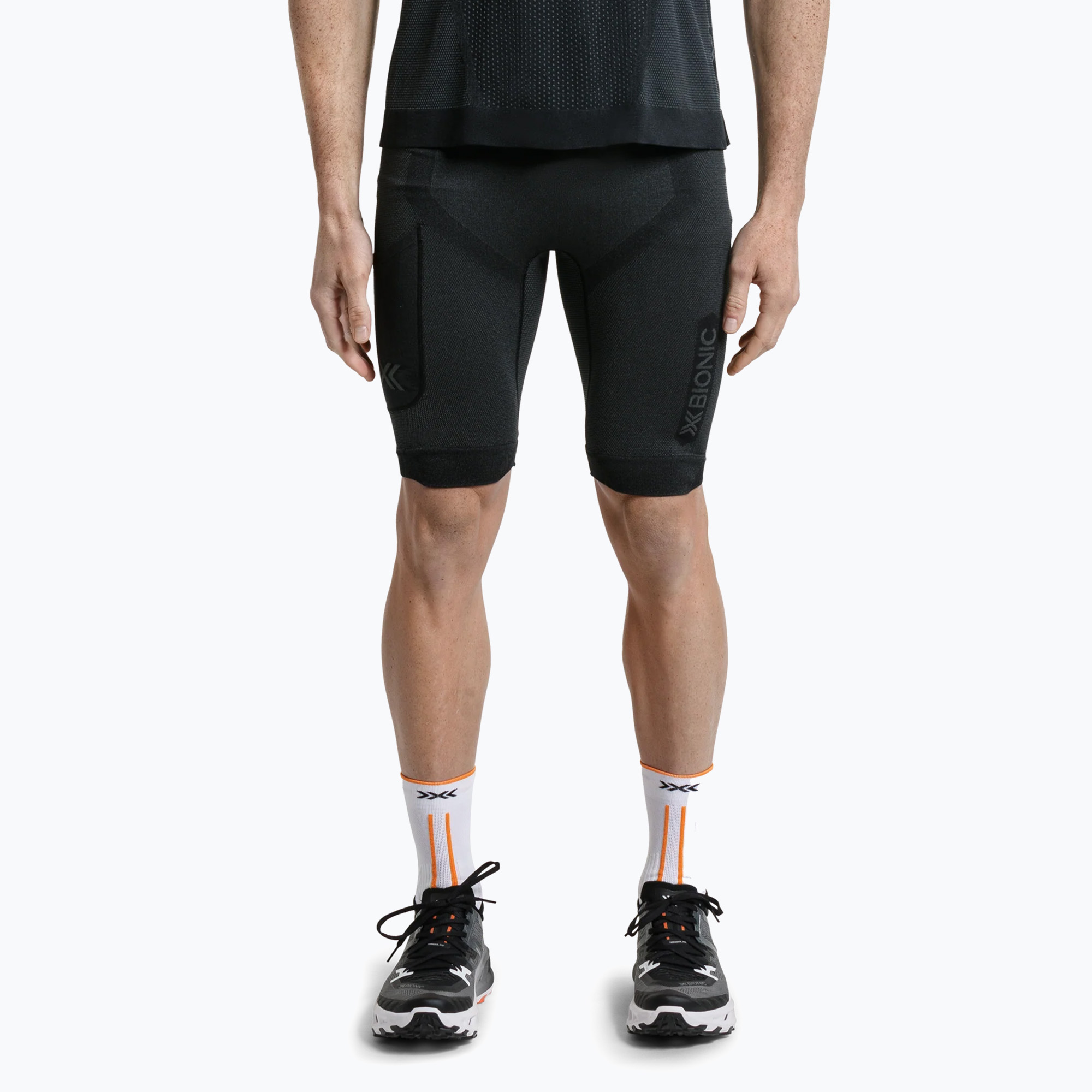 Pánske termošortky X-Bionic Xceed Run Tights x black/rhino grey (Xceed Run Tights XCR5STS25M)