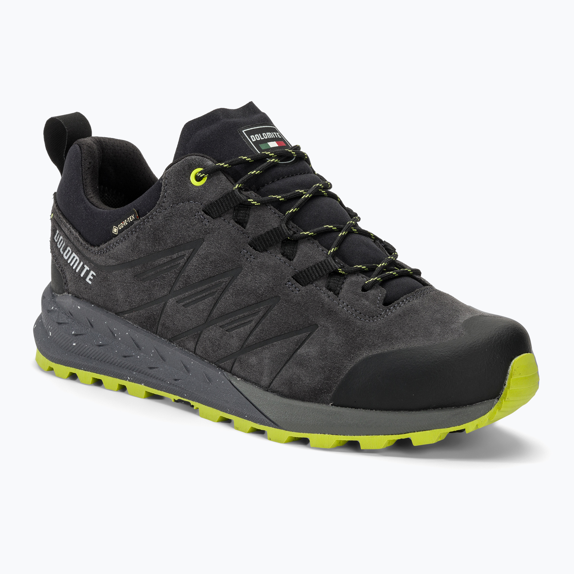 Pánska turistická obuv Dolomite Croda Nera GTX grey/lime green (Croda Nera GTX 292526)