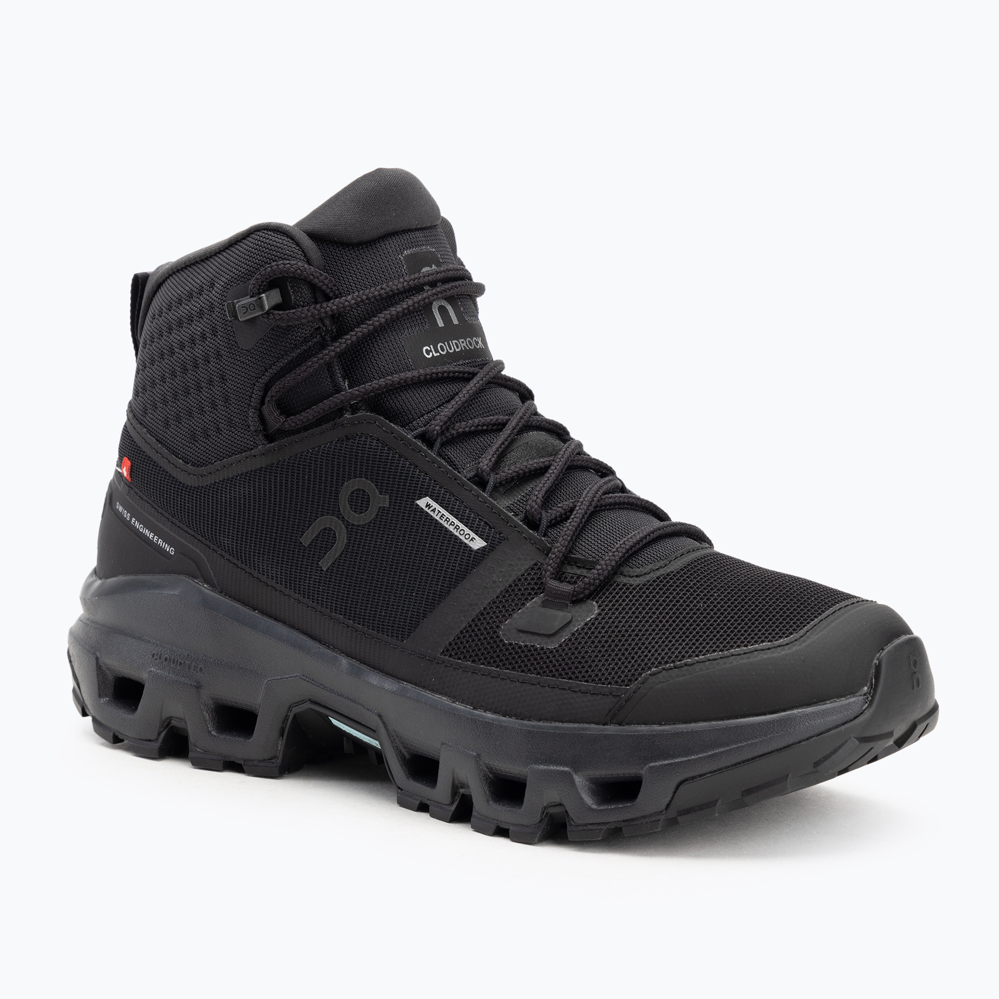 Pánske topánky On Running Cloudrock Mid Waterproof black/black (Cloudrock Mid Waterproof 3MF10161043)