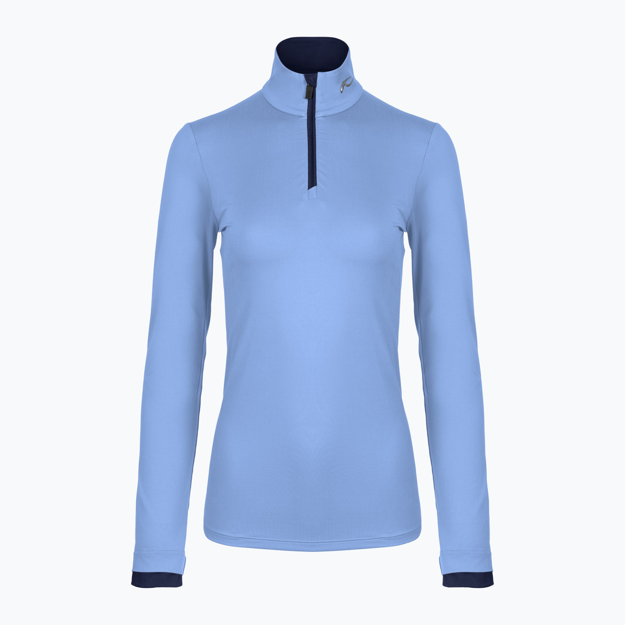 Dámska lyžiarska mikina KJUS Feel Midlayer Half Zip blue opal (Feel Midlayer Half Zip LS25-E06)
