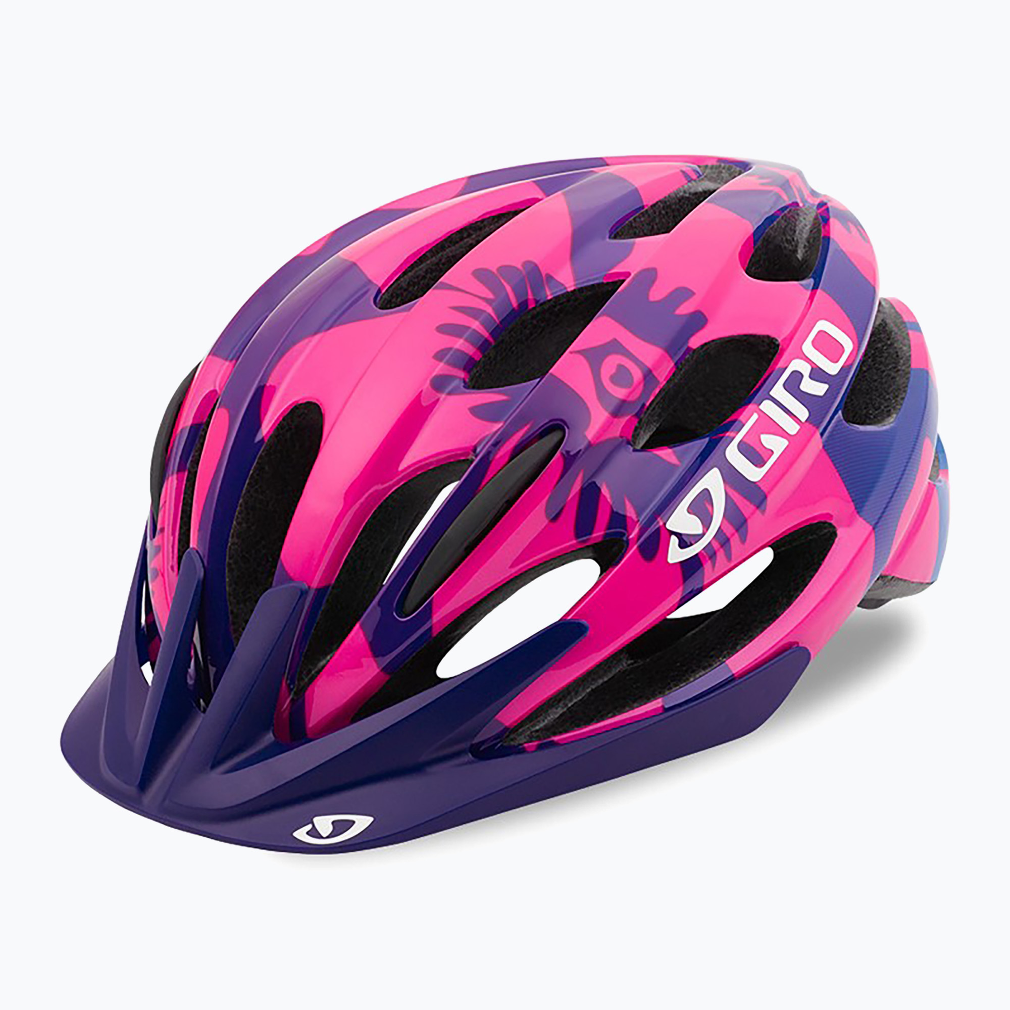 Detská cyklistická prilba Giro Raze berry blue flowers (Raze Jr GR-7075672)