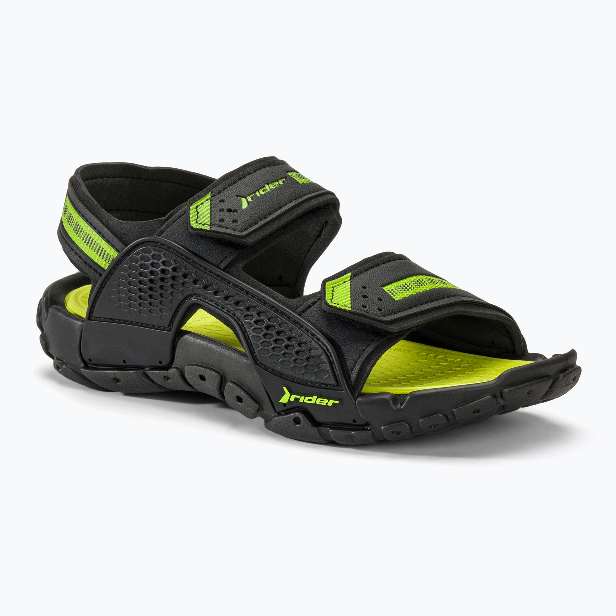 Detské sandále RIDER Tender XII black/green (Tender XII Kids 83066-02235)