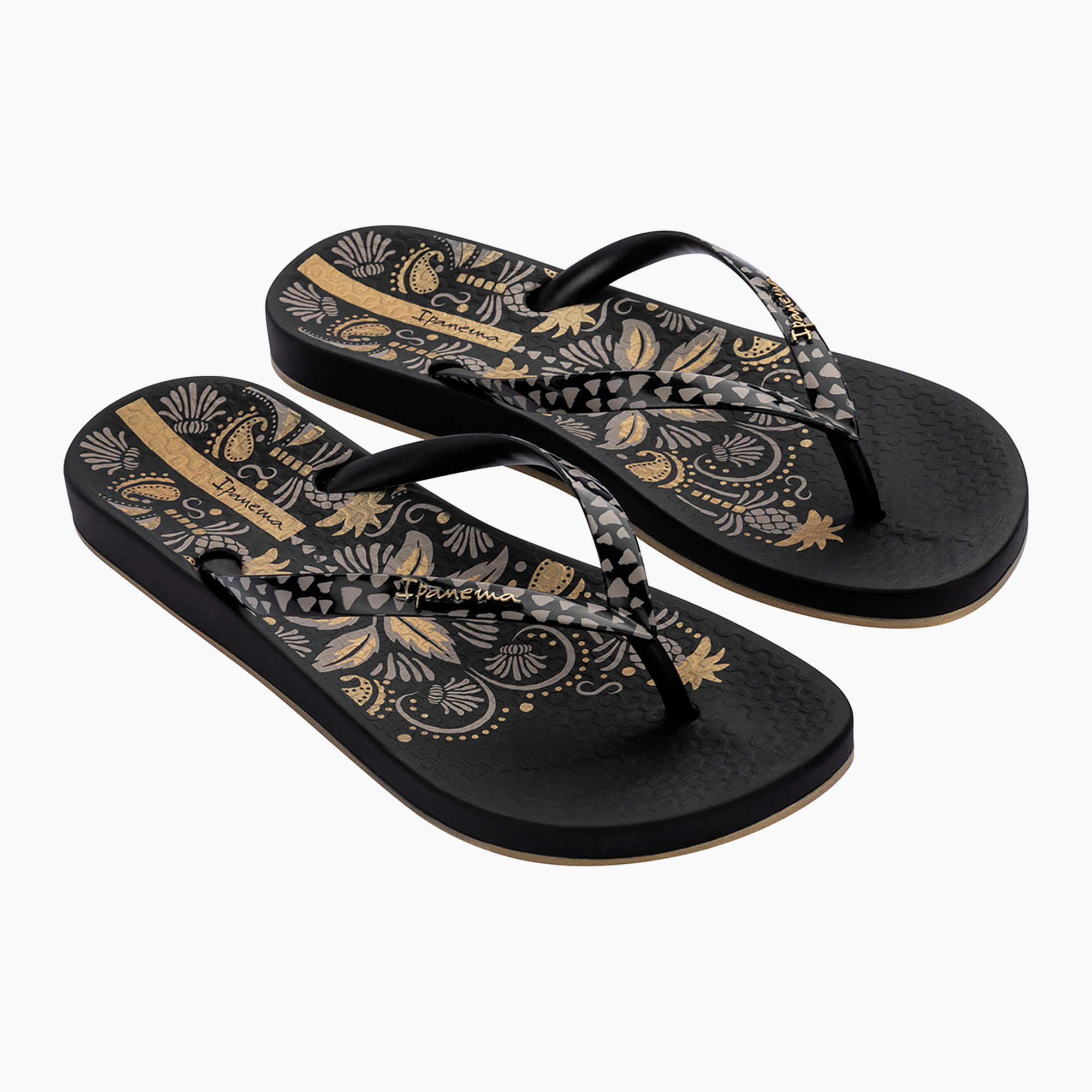 Dámske žabky Ipanema Anat Nature VIII black/black/gold (Anat Nature VIII 83650-BD575)
