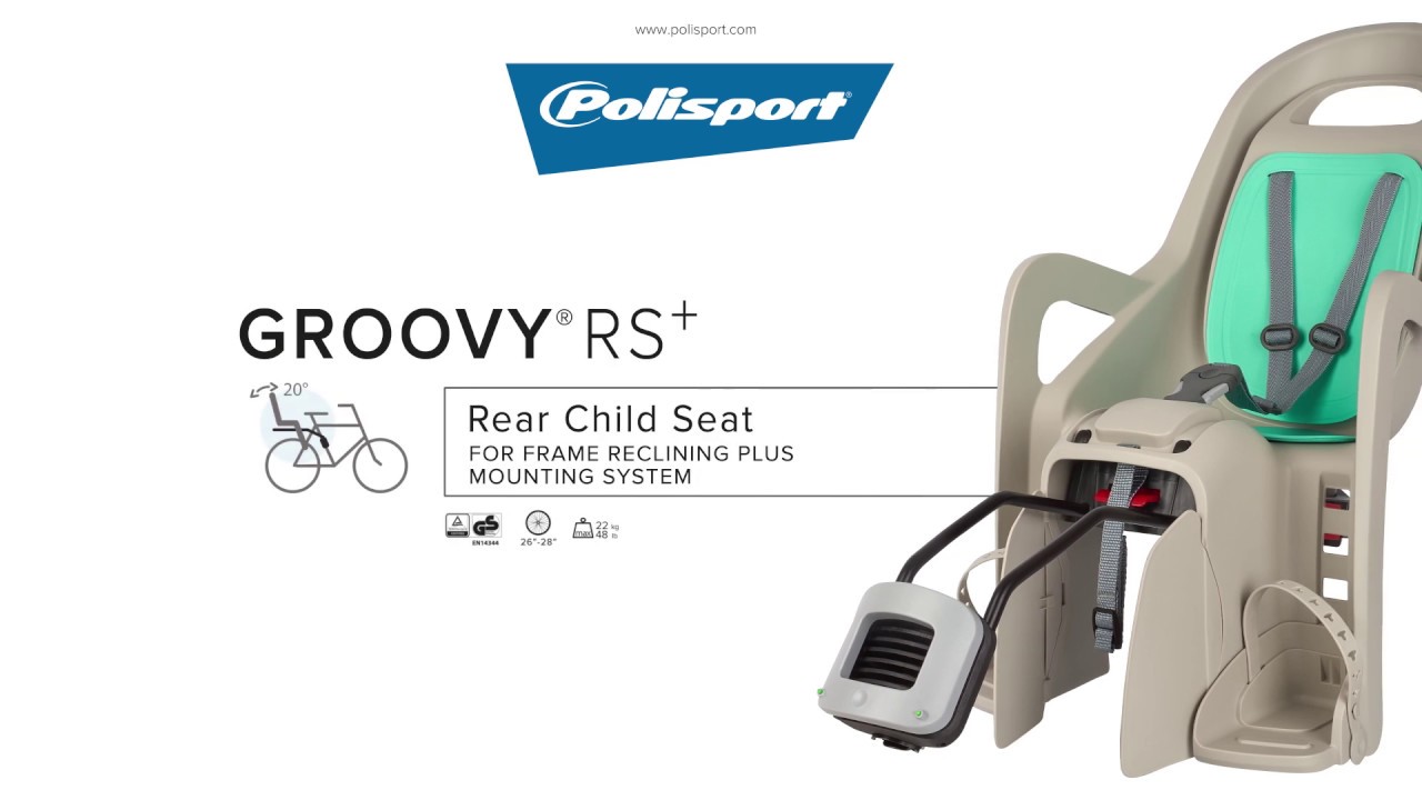 Polisport Groovy RS+ sedadlo na zadný rám béžovo zelená FO 8640700008