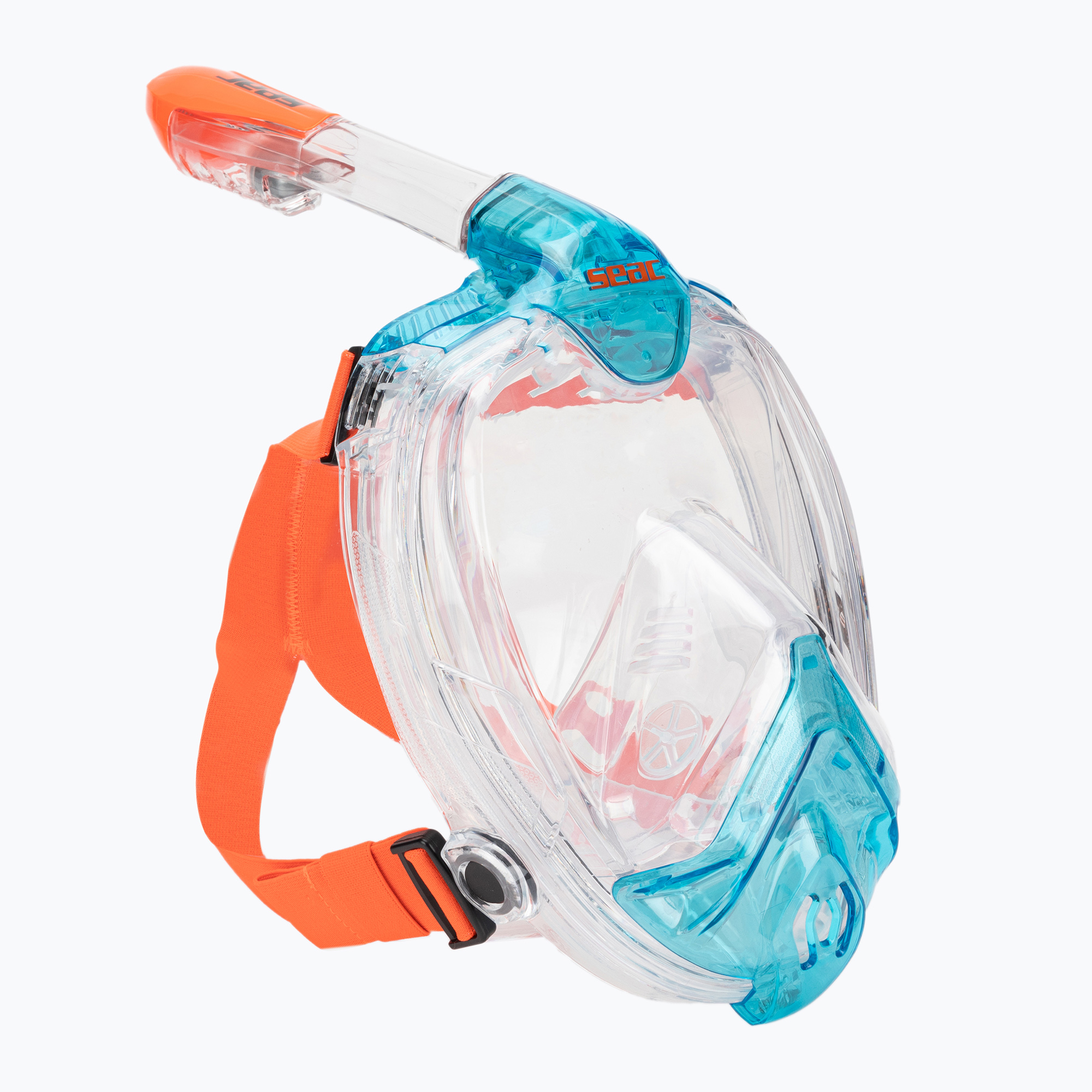 Celotvárová maska na šnorchlovanie SEAC Libera blue clear/orange (Libera 170-6AO/SKL)