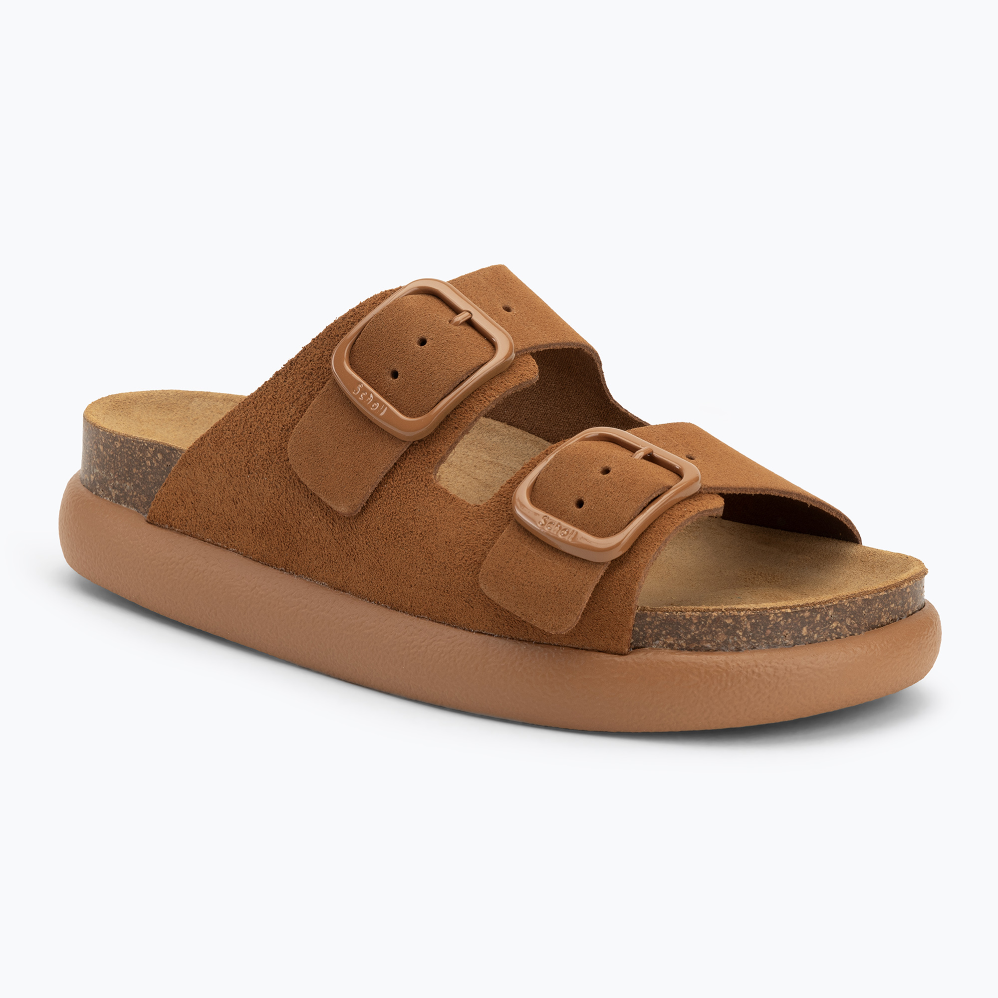 Dámske nazúvaky Scholl Noelle Chunky Suede cognac (Noelle Chunky Suede F322491175)