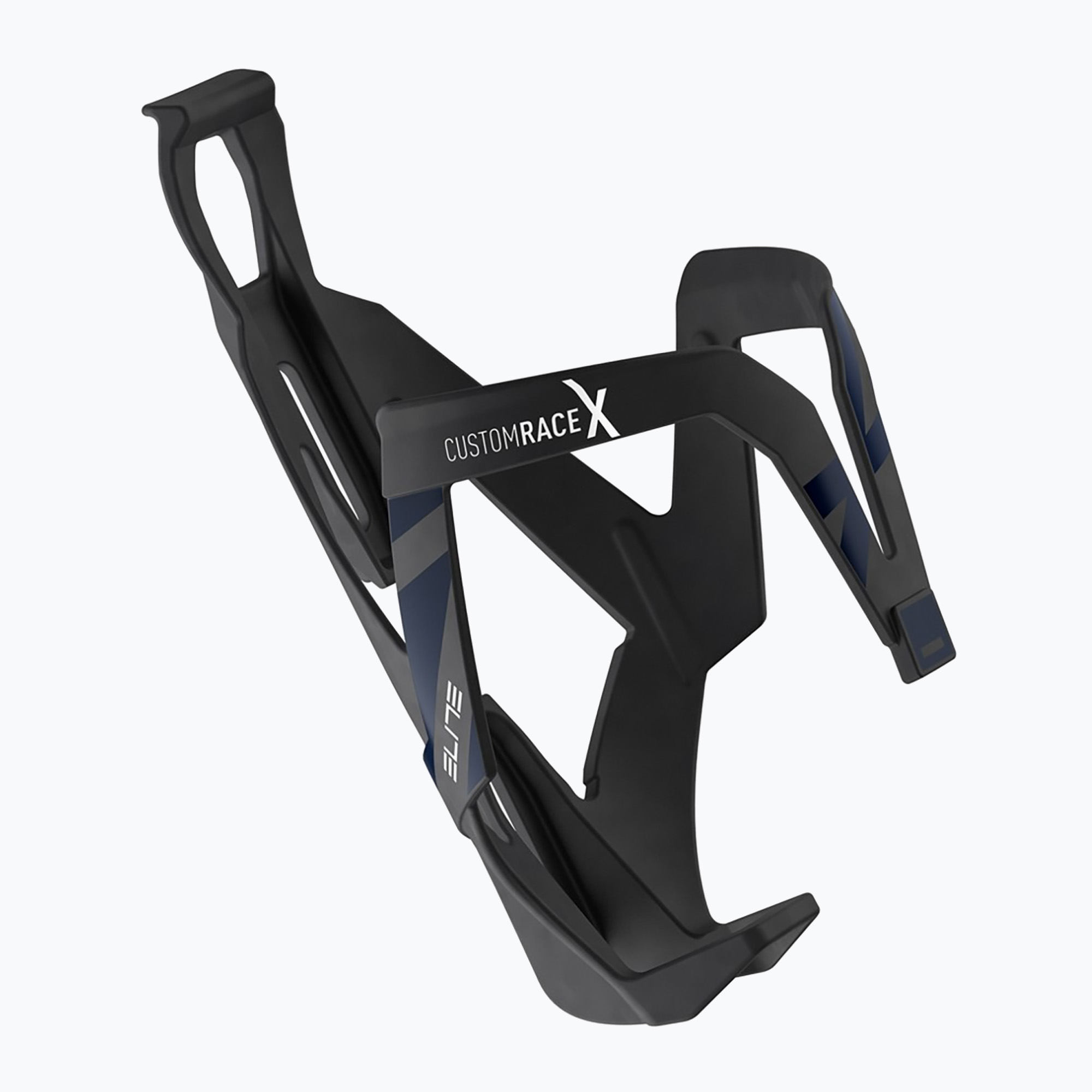 Košík na fľašu na bicykel Elite Custom Race X black skin/blue (Custom Race X EL0240105)