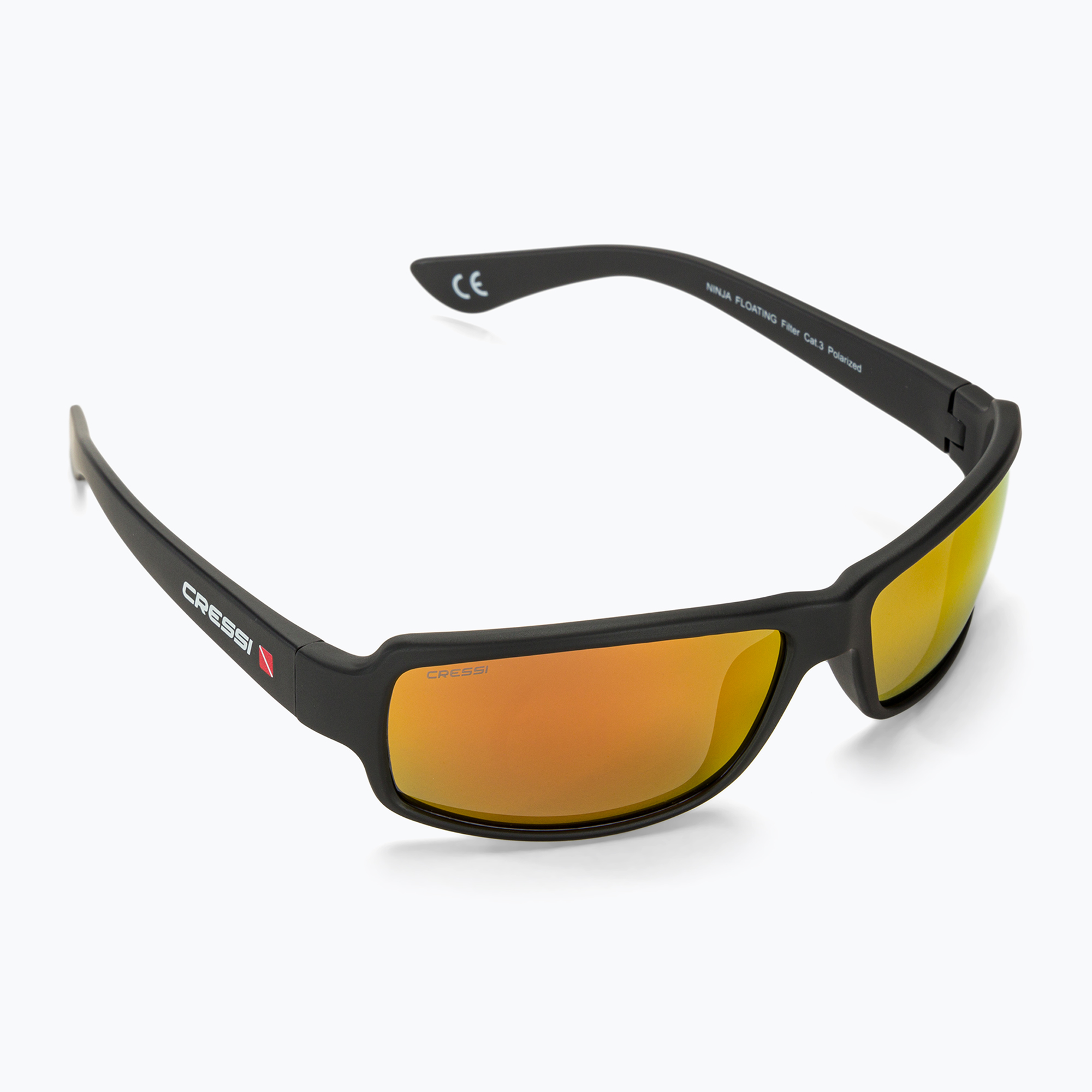 Slnečné okuliare Cressi Ninja Floating black/orange mirrored (Ninja Floating XDB100004)