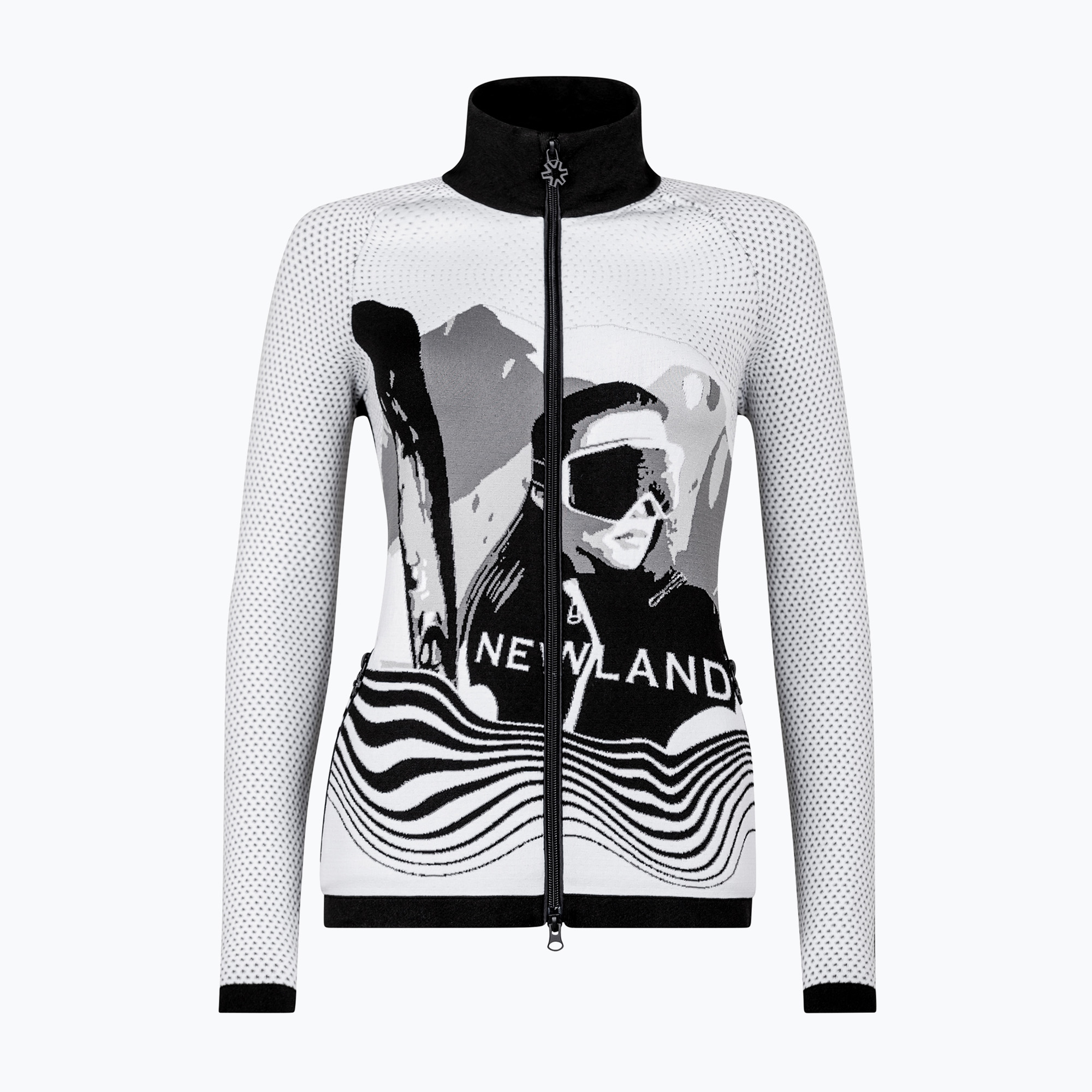 Dámska termo mikina Newland Cordelia Full Zip black/white (Cordelia Full Zip N4-6527-108)