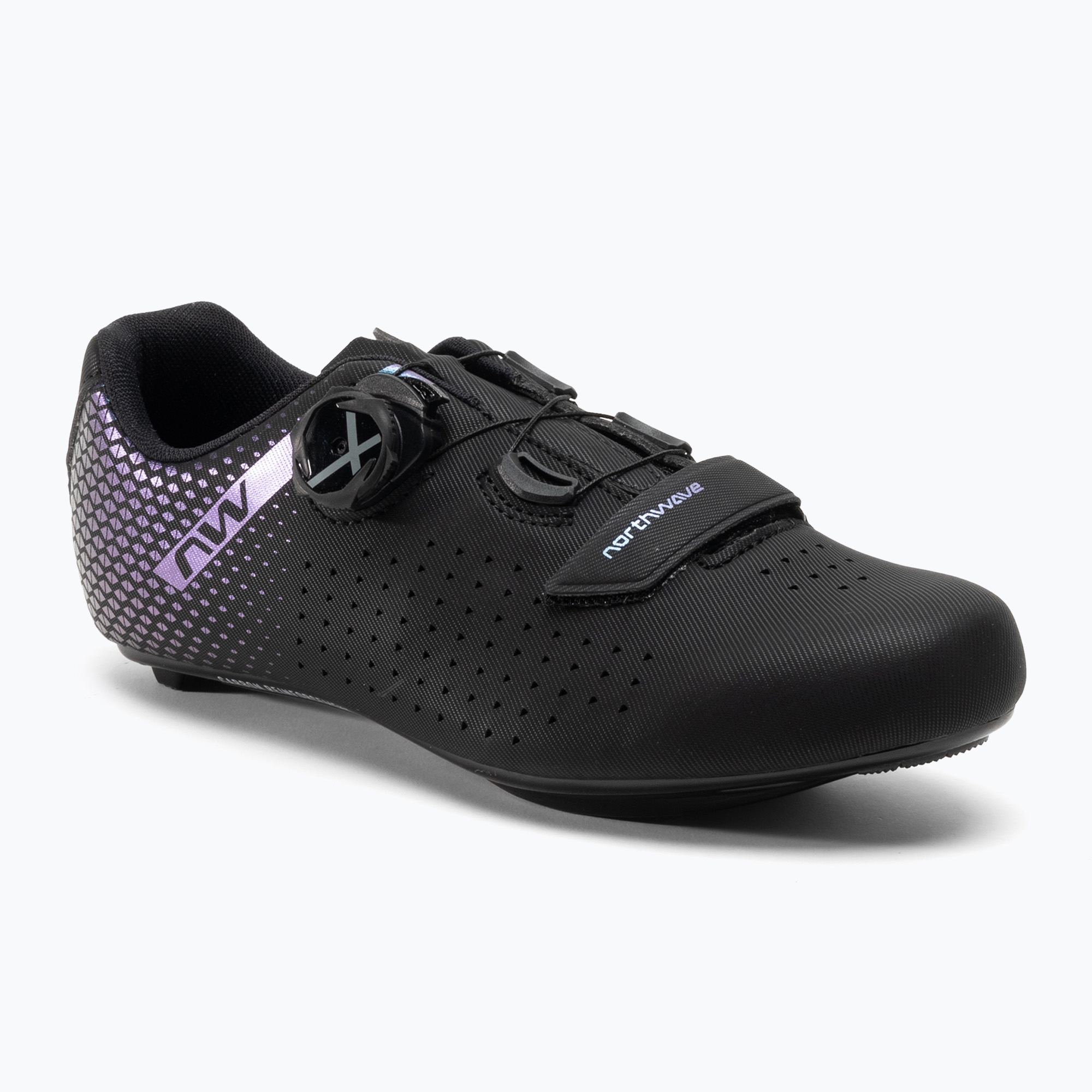 Dámska cestná obuv Northwave Core Plus 2 black/iridescent (Core Plus 2 80221017)