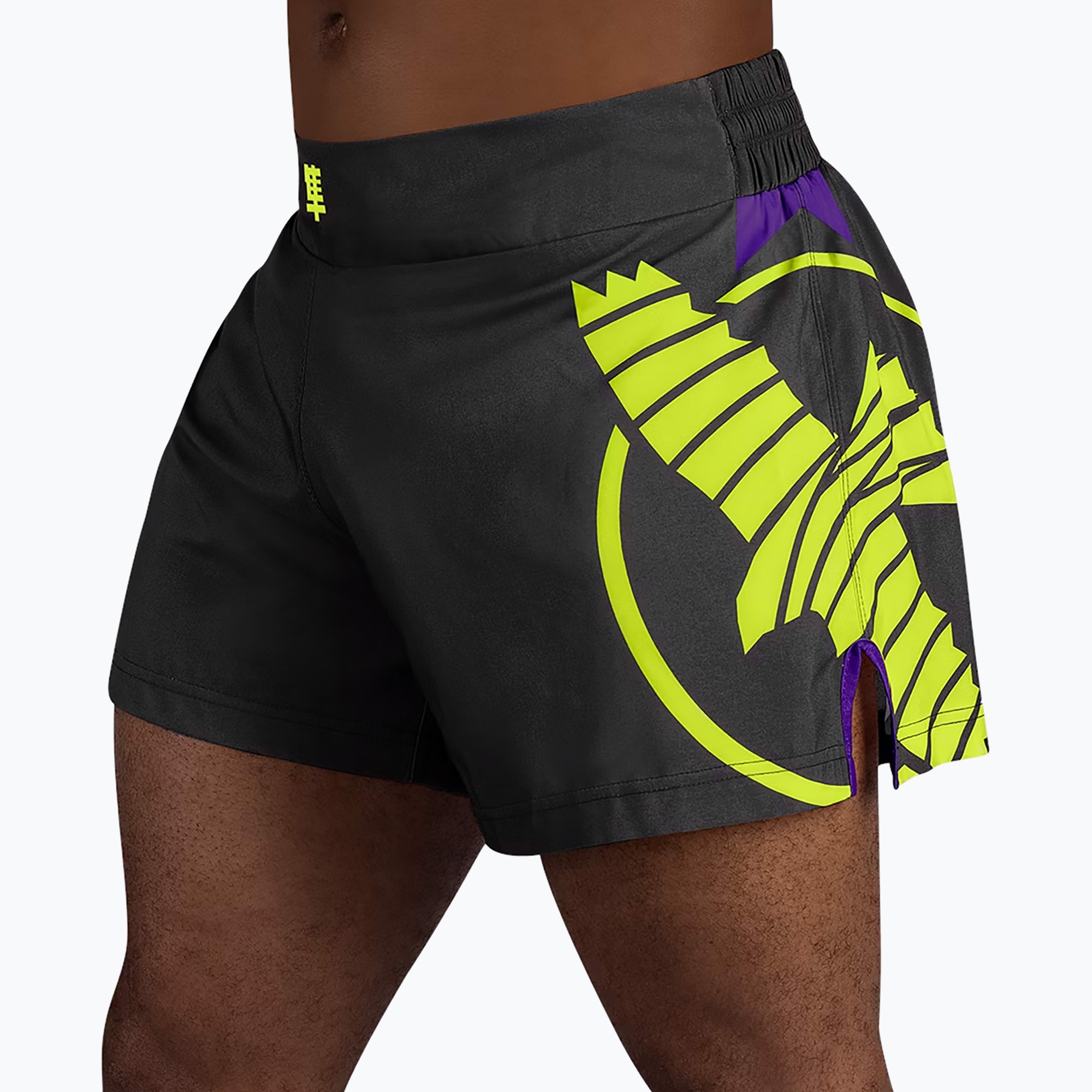 Pánske tréningové šortky Hayabusa Icon Kickboxing black/yellow (Icon Kickboxing ICKBS-BKYL)