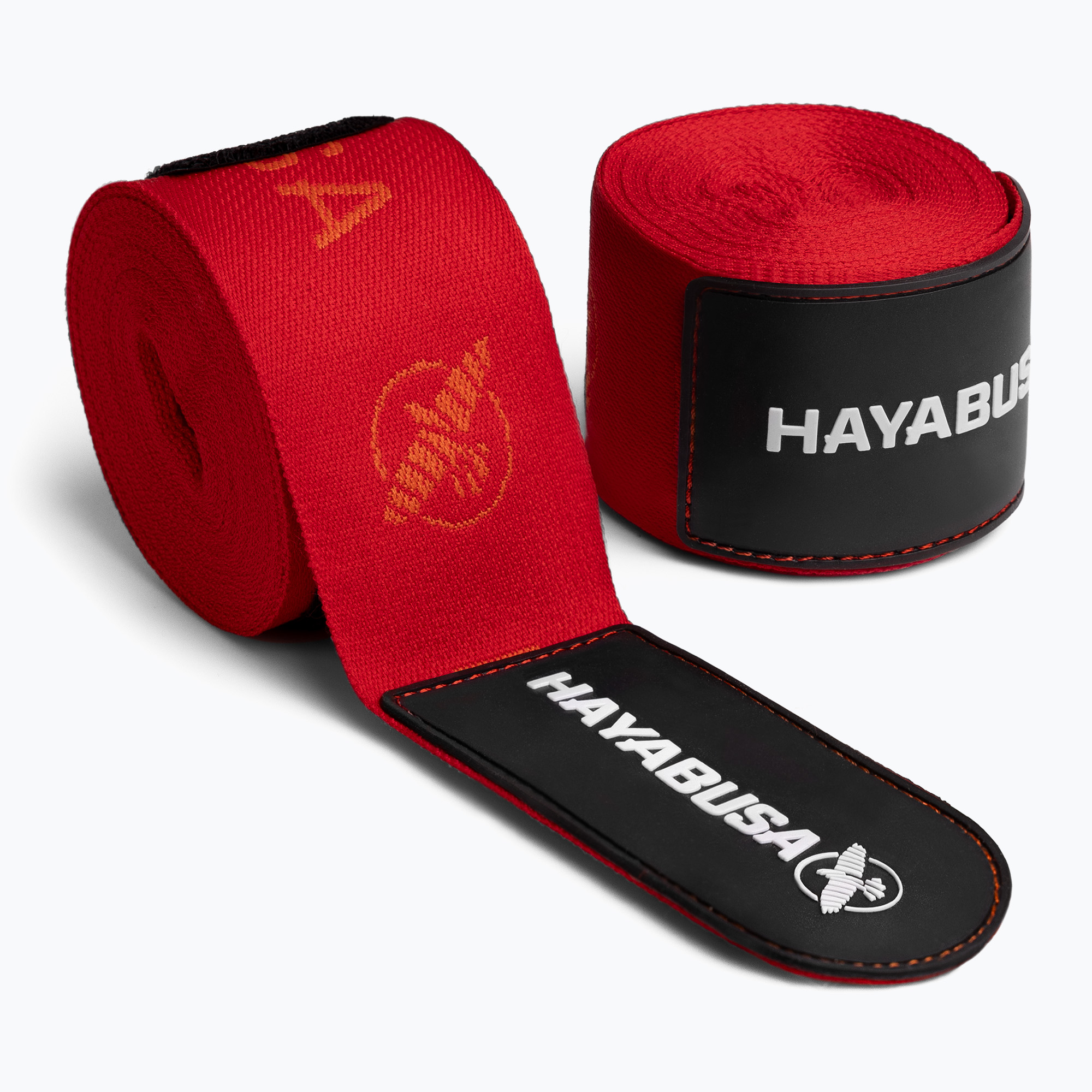 Hayabusa Deluxe žakárové boxerské opasky na ruky 450 cm červené