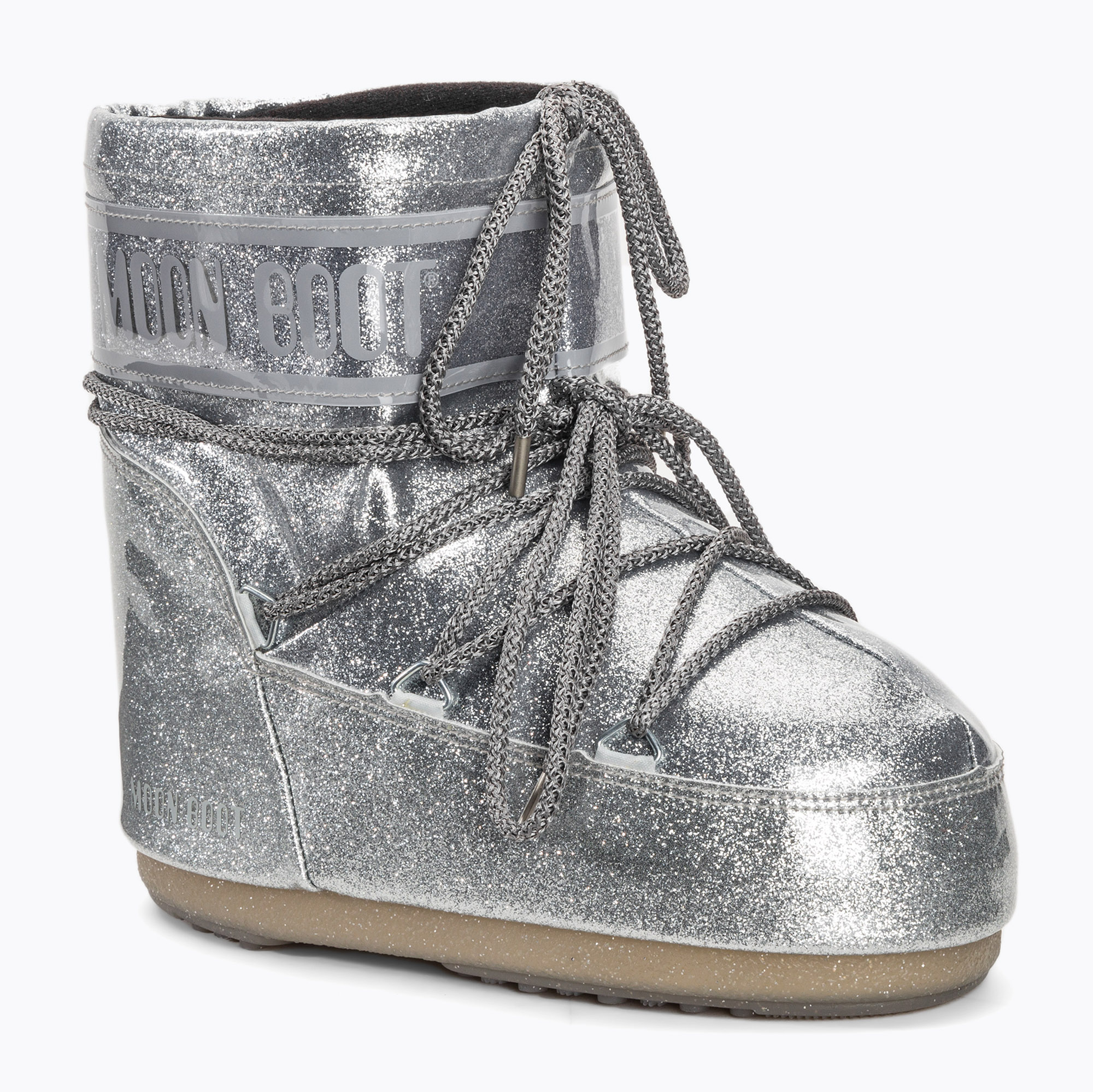 Dámske snehové topánky Moon Boot Icon Low Glitter silver