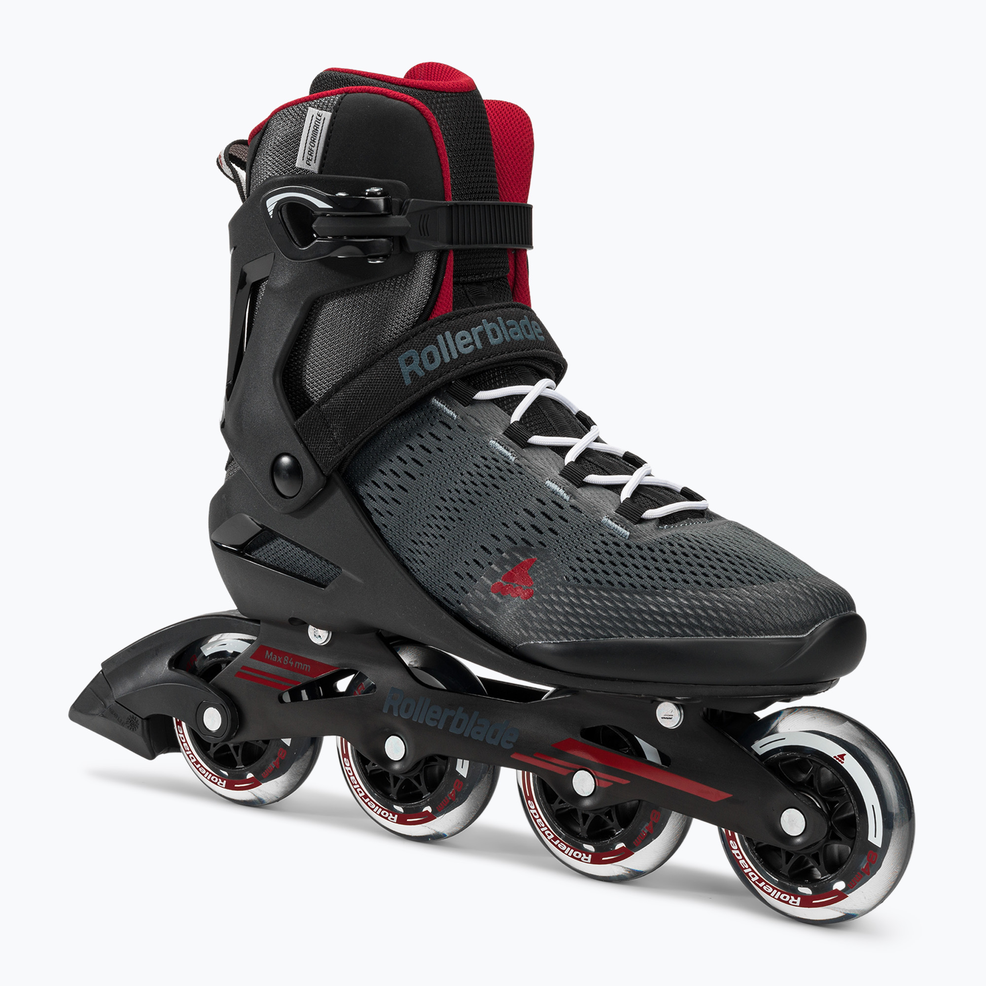 Pánske kolieskové korčule Rollerblade Spark 84 dark grey/red (Spark 84 07103200324)