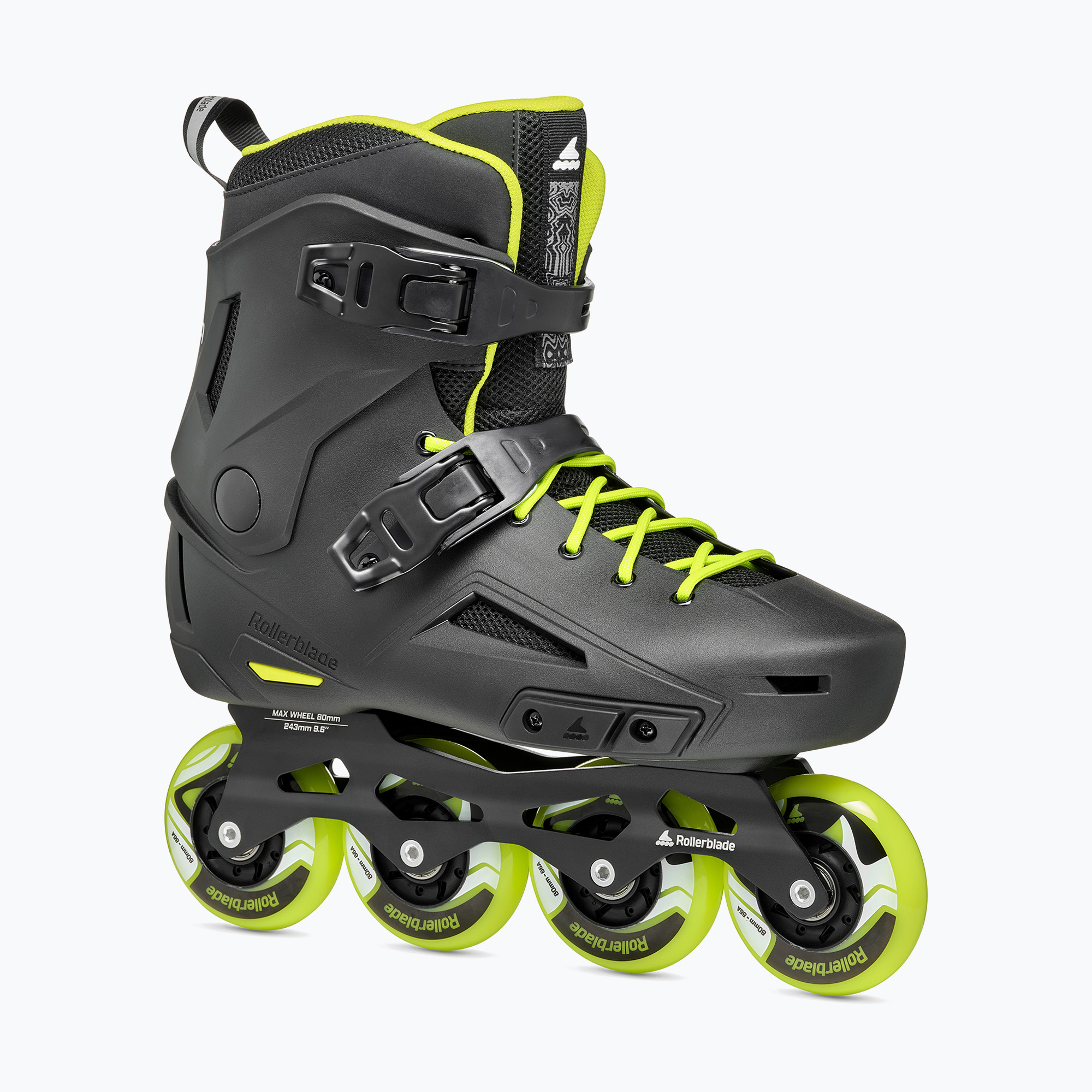 Pánske kolieskové korčule Rollerblade Lightning black/lime (Lightning 073726001A1)