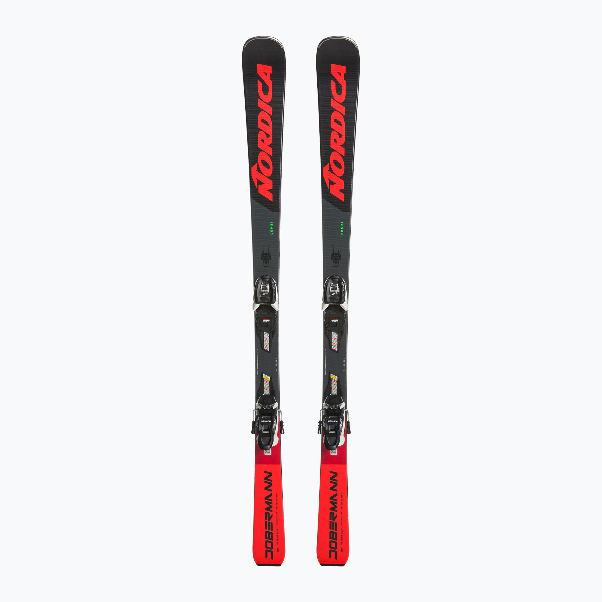 Detské zjazdové lyže Nordica Doberman Combi Pro S + J7.0 FDT black/red (Doberman Combi Pro S + J7.0 FDT 0A3610ME001)