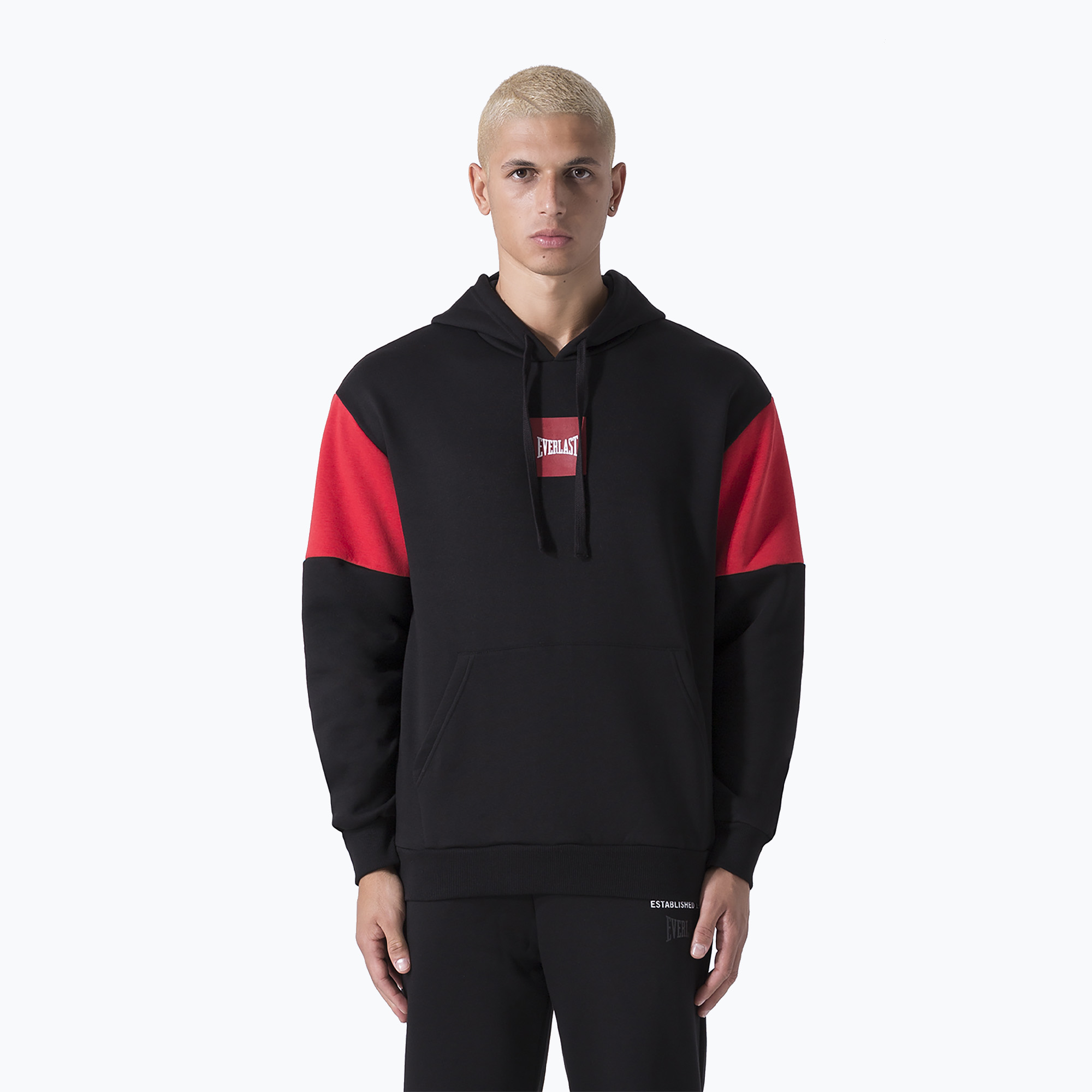 Pánska mikina Everlast Streetwear Black/red (Streetwear Hoodie 37M234F04-205G)