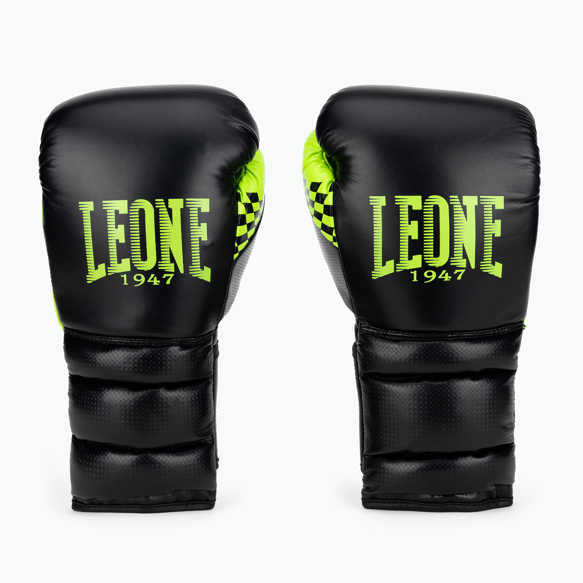 LEONE 1947 Carbon22 čierno-zelené boxerské rukavice GN222