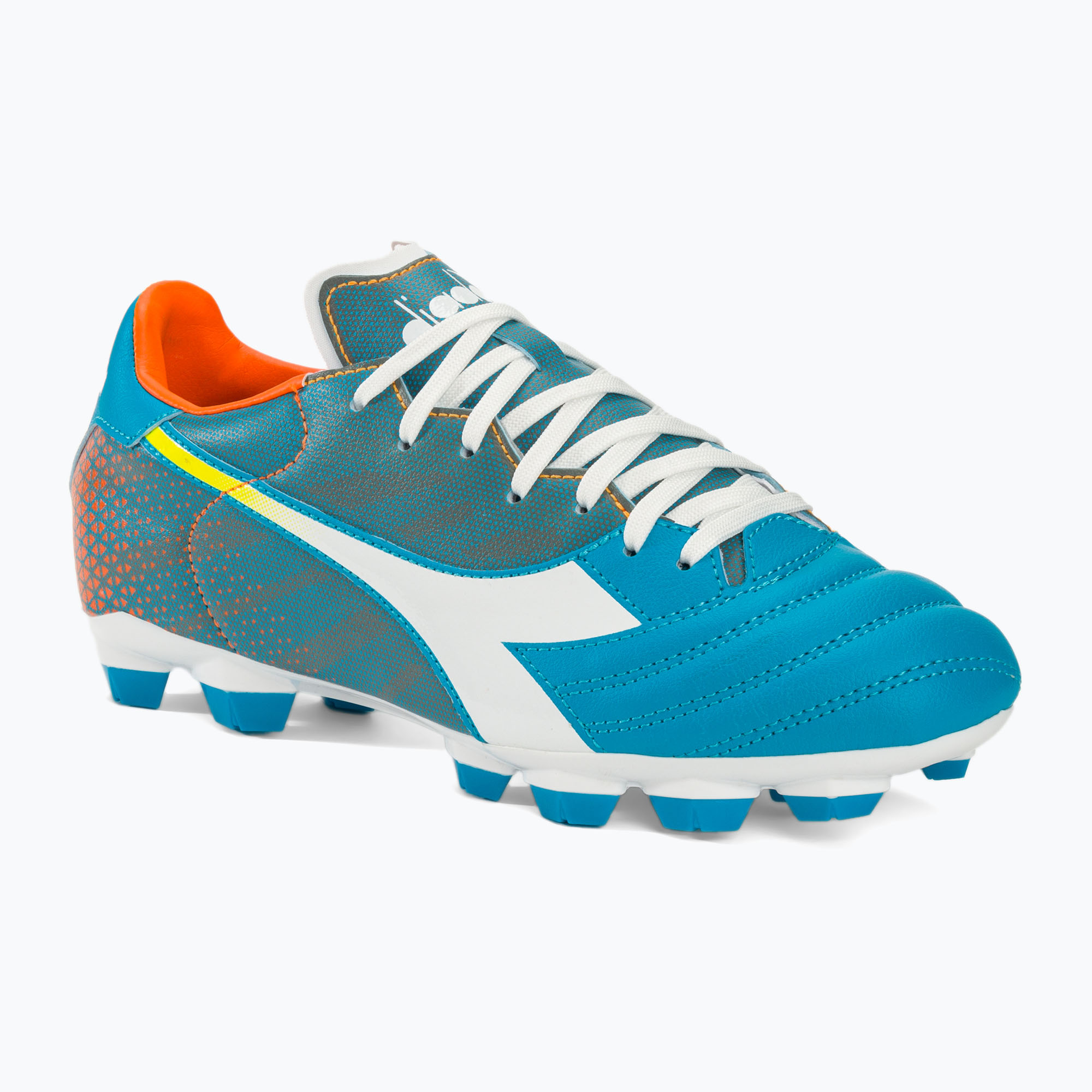 Pánske kopačky Diadora Brasil Elite Veloce GR LPU blue fluo/white/orange (Brasil Elite Veloce DD-101.179601)