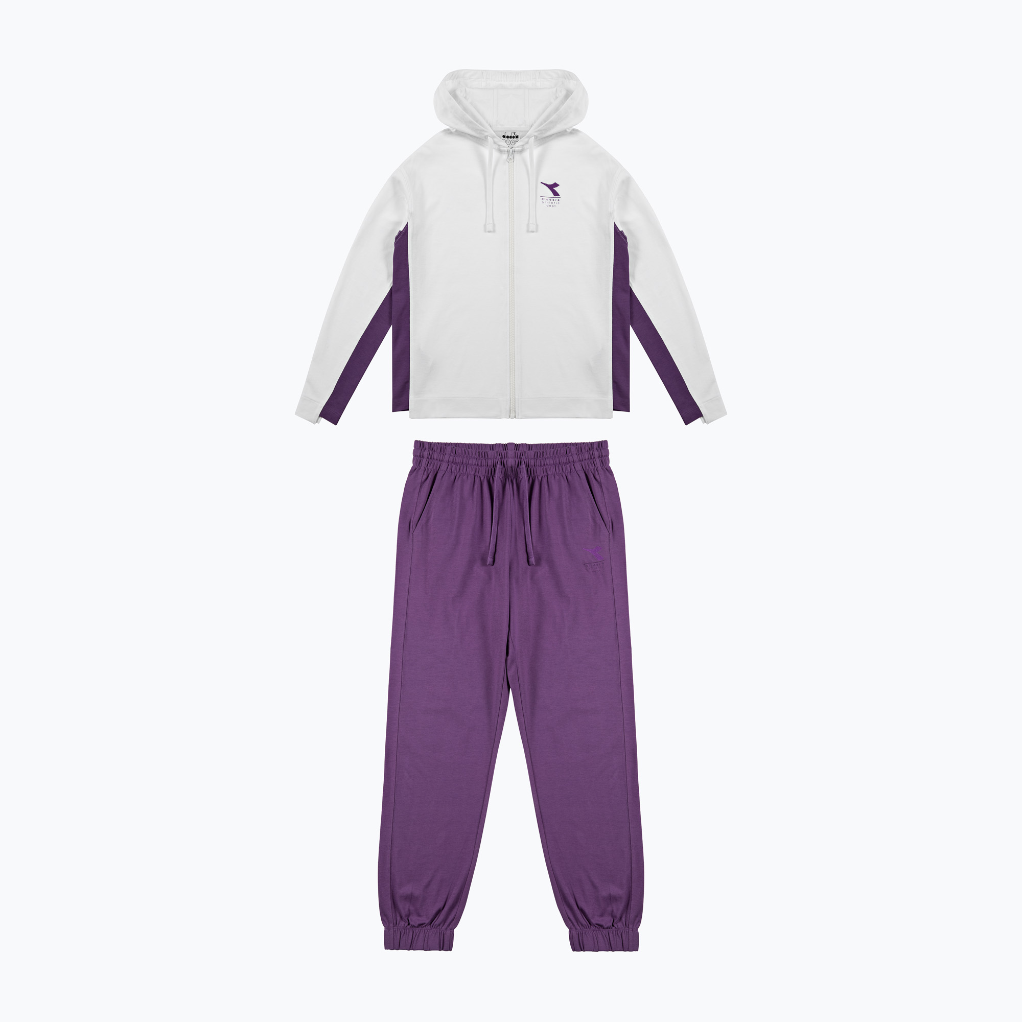 Dámske tepláky Diadora L. Tracksuit HD FZ bianco ottico (L. Tracksuit HD FZ 102.180379)