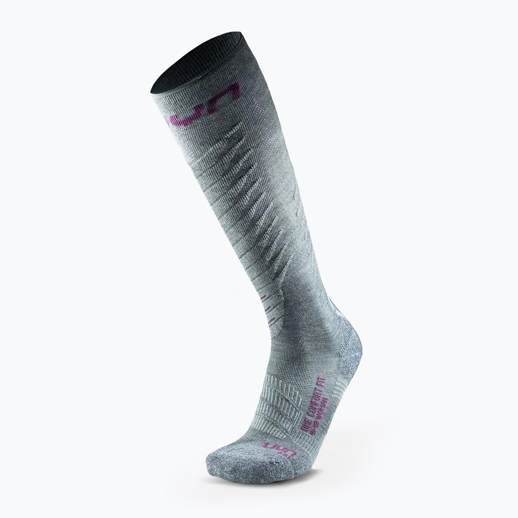 Dámske lyžiarske ponožky UYN Ski One Comfort Fit grey/purple (Ski One Comfort Fit S100315)