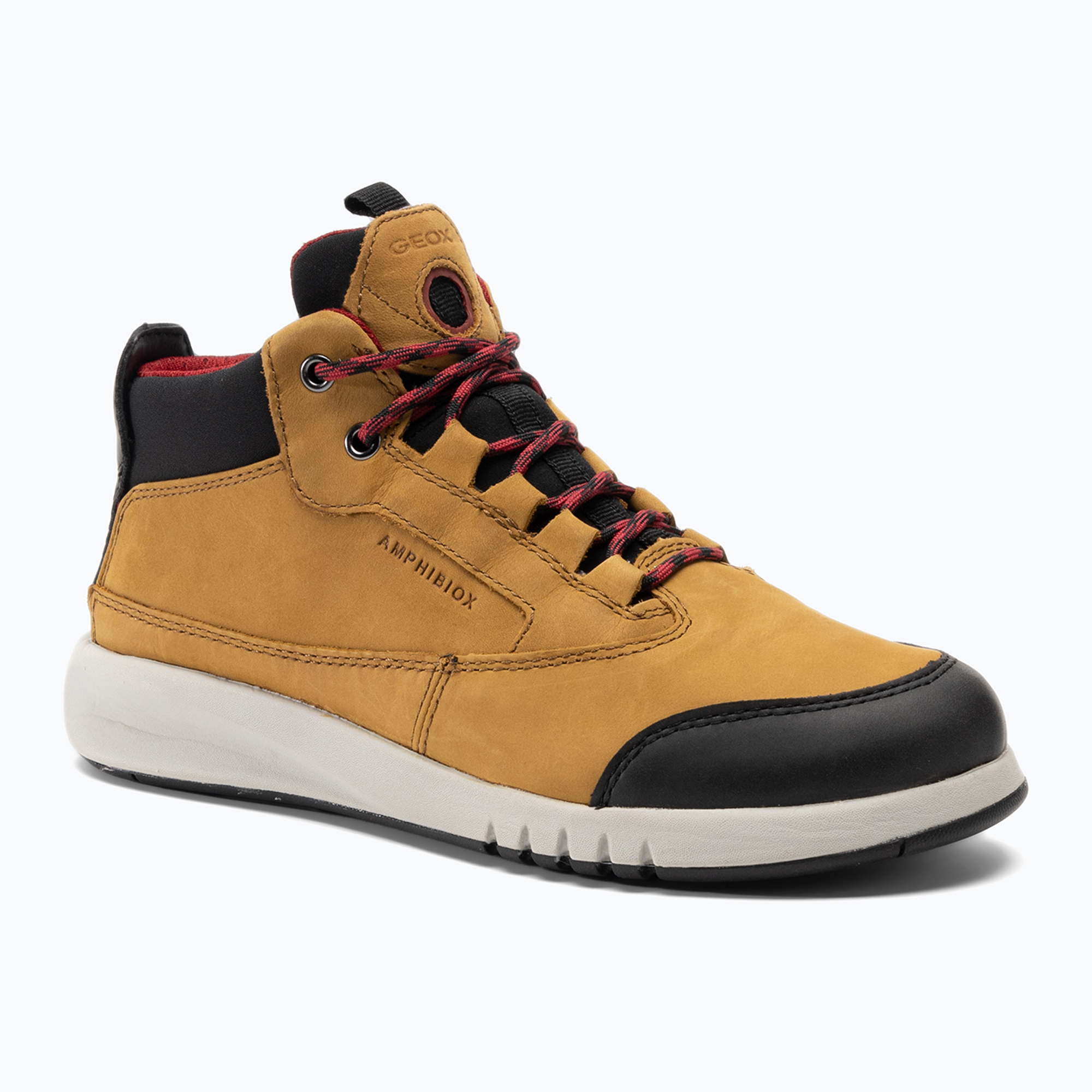 Juniorská obuv Geox Aeranter Abx camel/black/red