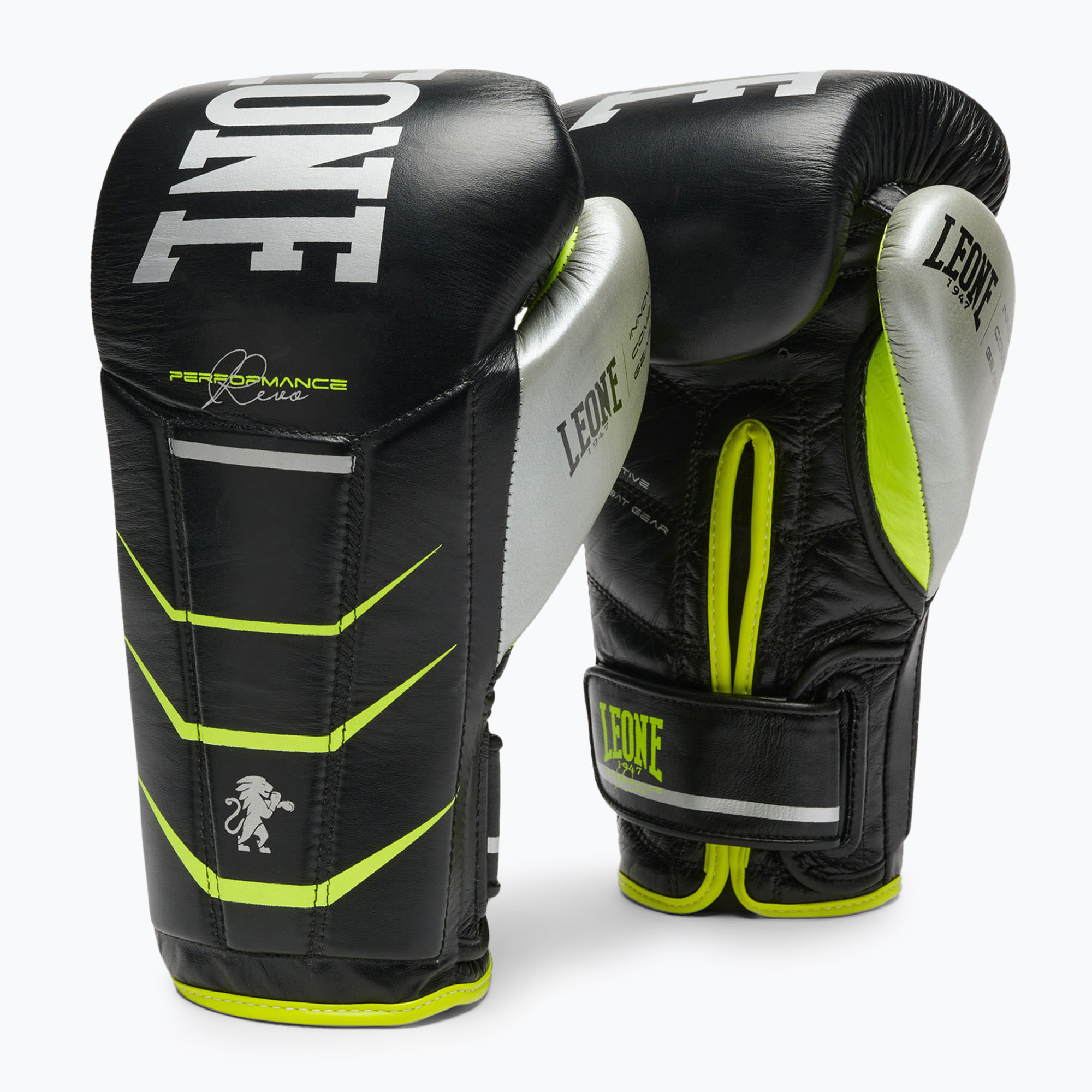 Boxerské rukavice LEONE 1947 Revo Performance Fluo black (Revo Performance Fluo GN110F)