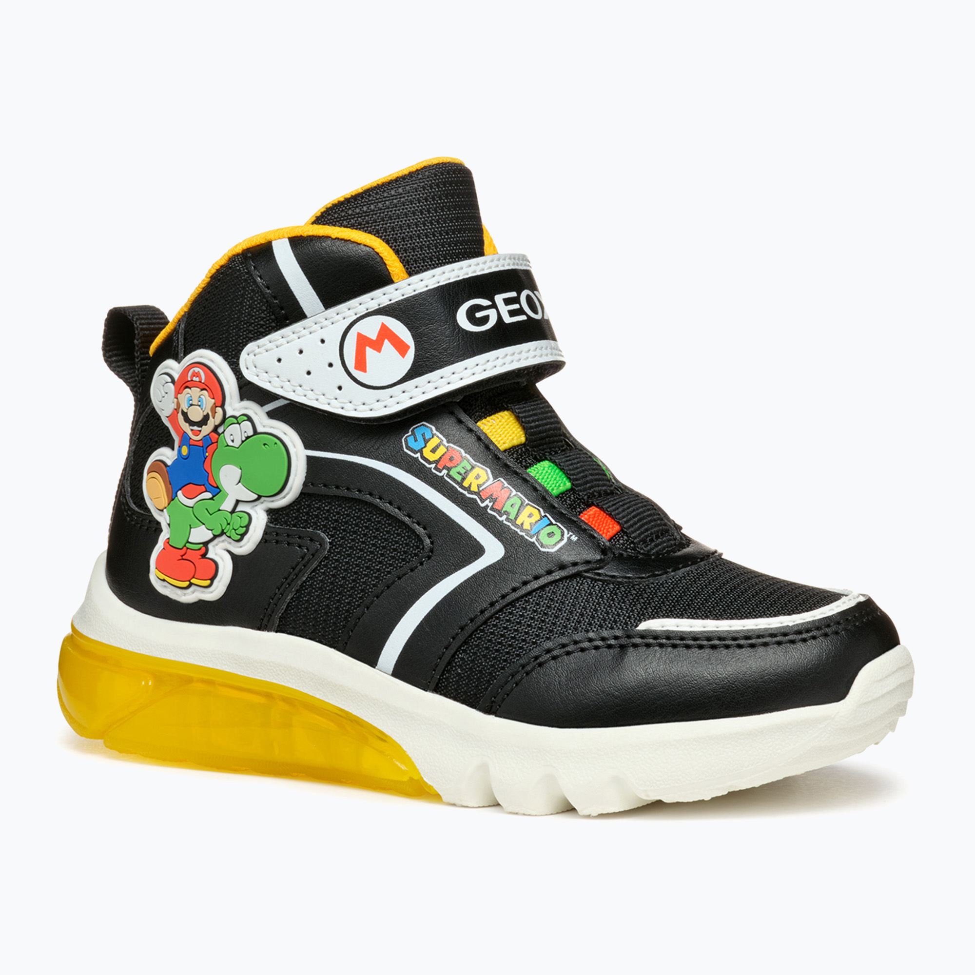 Juniorské topánky Geox Ciberdron black/yellow (Ciberdron J46LBJ054FUC0054)