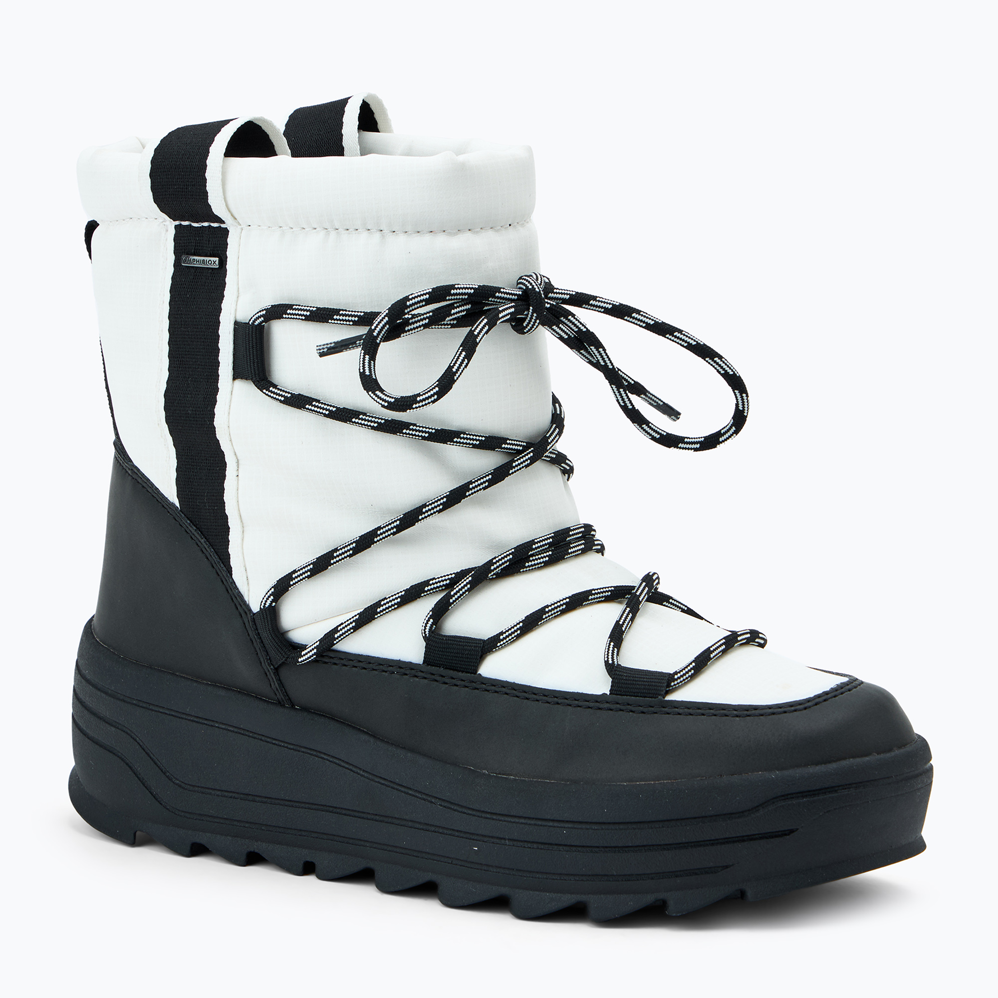 Dámske snehule Geox Milleiny ABX white/black (Milleiny ABX D46WNA0FUMEC0404)