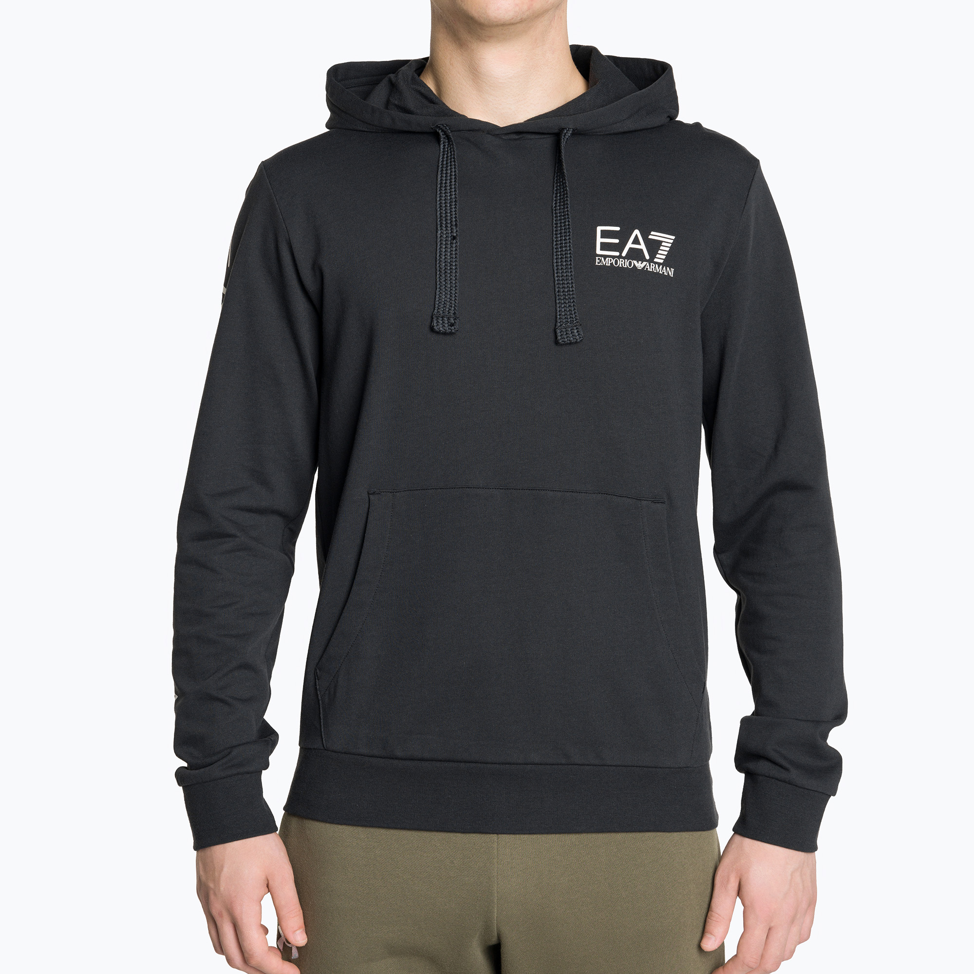 Pánska mikina EA7 Emporio Armani Train Logo Series Hoodie Extended Logo Coft night blue/white logo (Train Logo Series Hoodie Extended Logo Coft 8NPM18