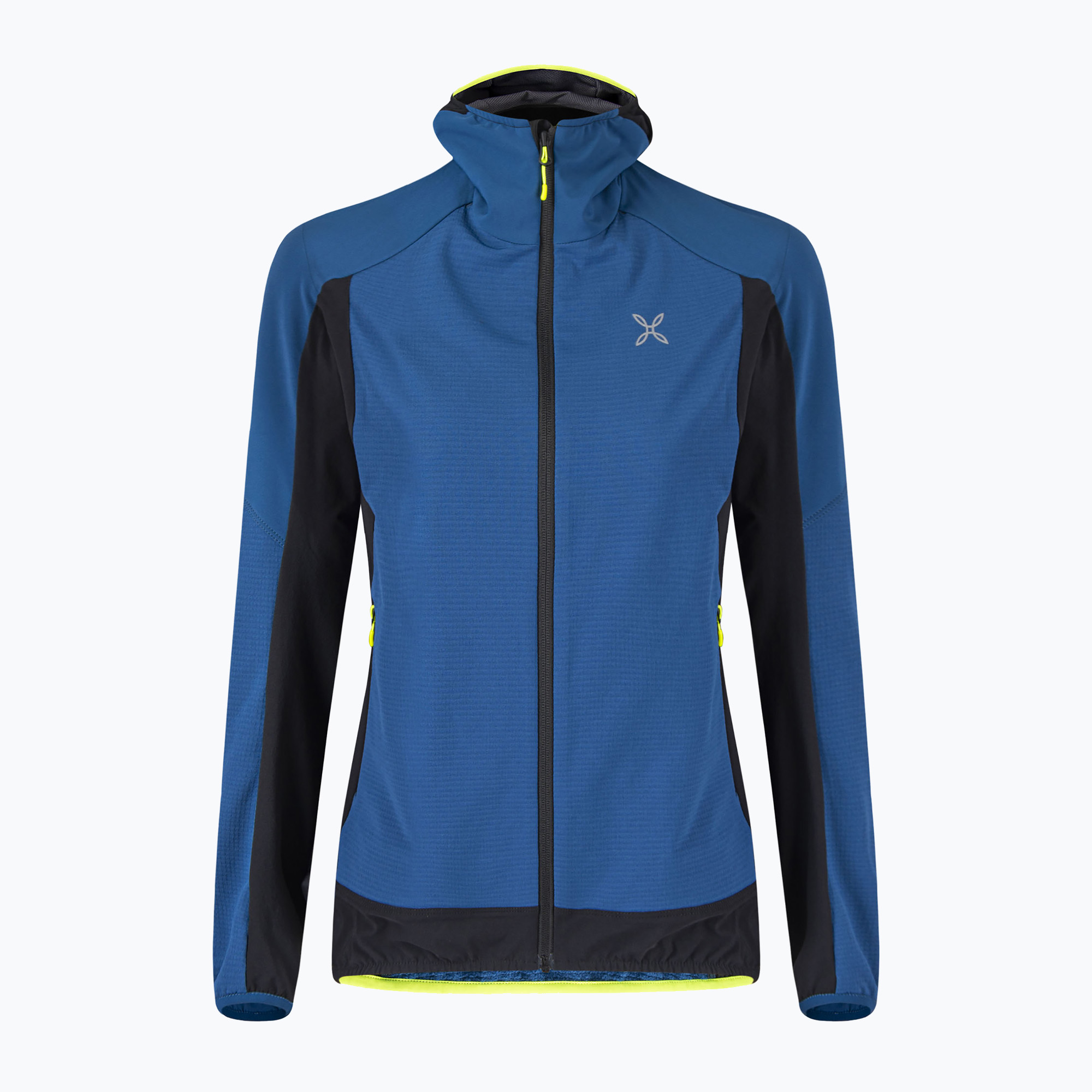 Dámska bunda Montura Premium Wind Hoody deep blue/giallo fluo (Premium Wind Hoody Jacket MJAW48W)