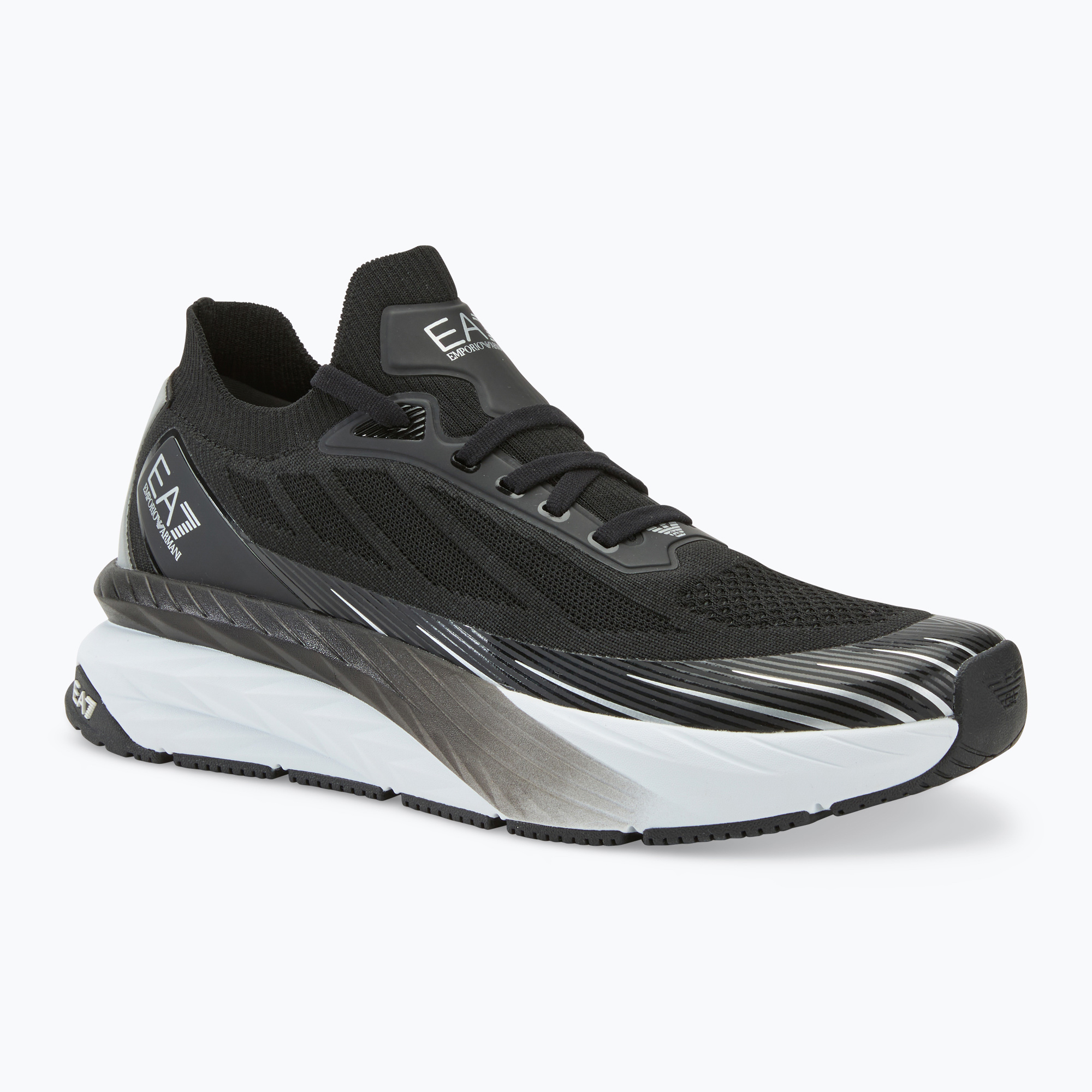 Topánky EA7 Emporio Armani Crusher Sonic Knit black/ silver (Crusher Sonic Knit XK377-X8X176-N763)
