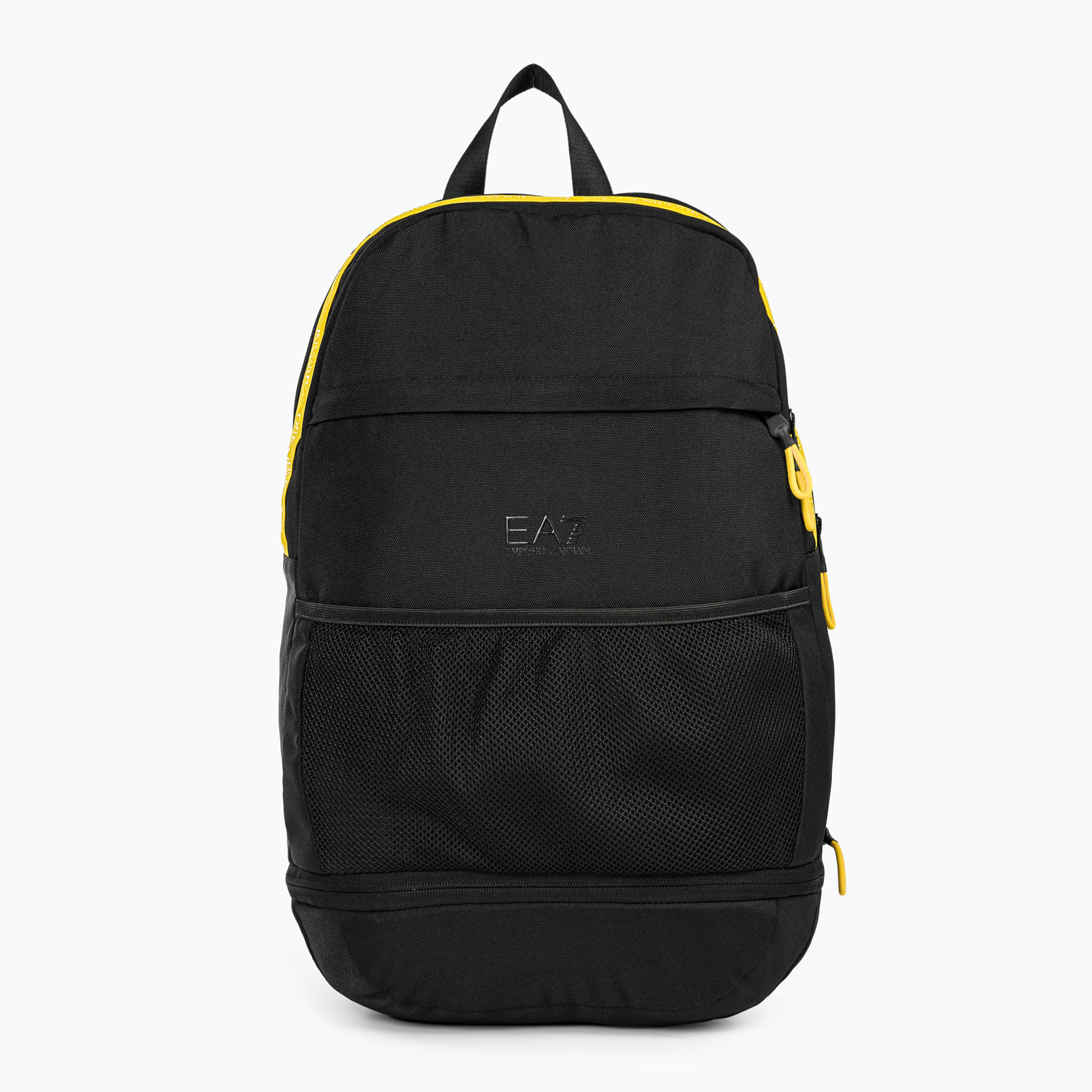 Batoh pánsky EA7 Emporio Armani Train Logo Tape 25 l black/giallo (Train Logo Tape 279502-4R927)