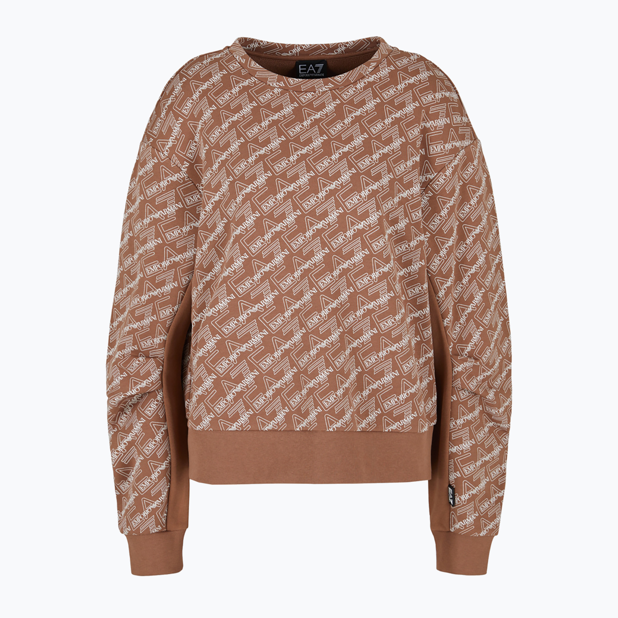 Dámska mikina EA7 Emporio Armani Train Graphics Series T-Top tan/logo panenská (Train Graphics Series T-Top CN 3DTM06-TJUAZ)