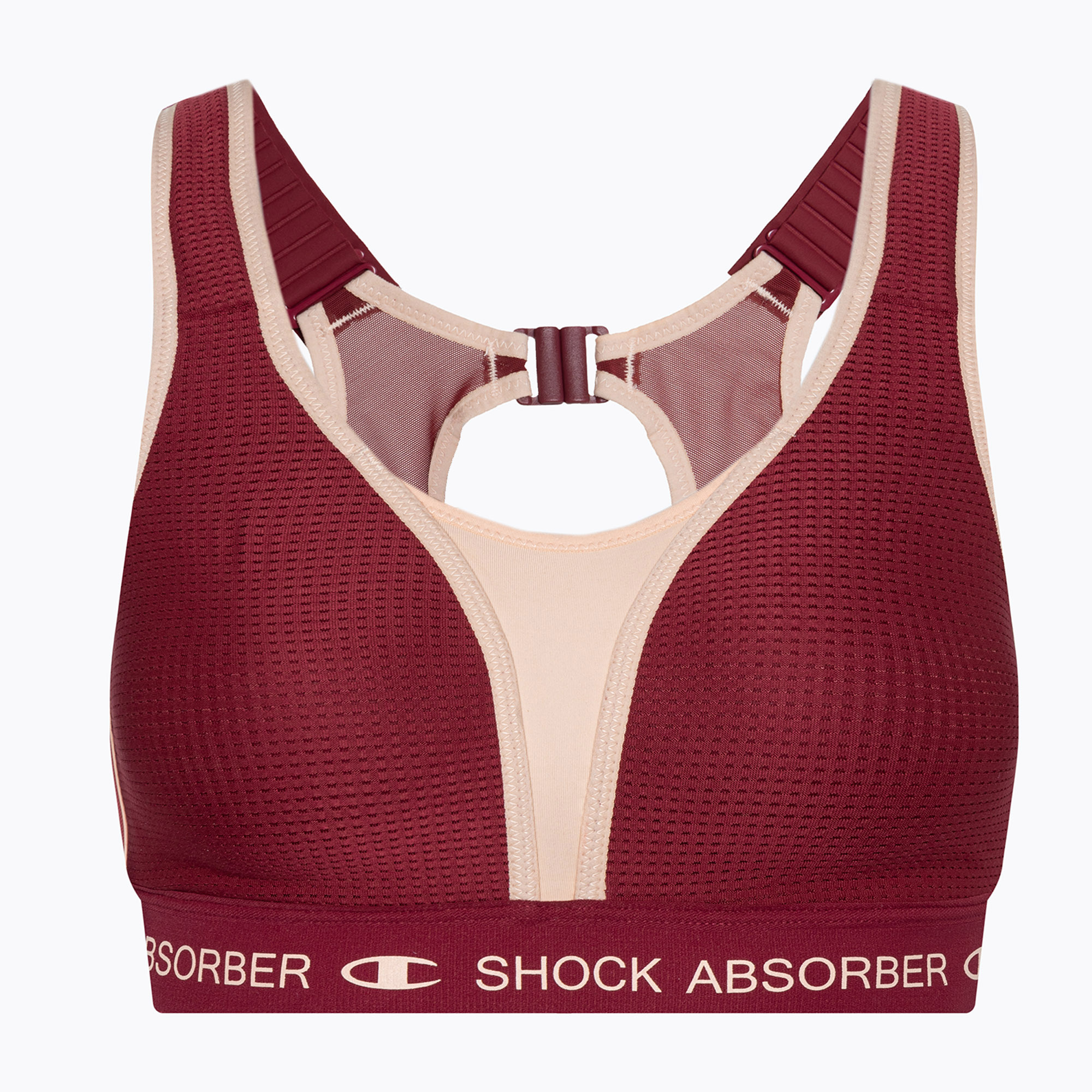 Tréningová podprsenka Shock Absorber Ultimate Run Bra Padded tibetán red