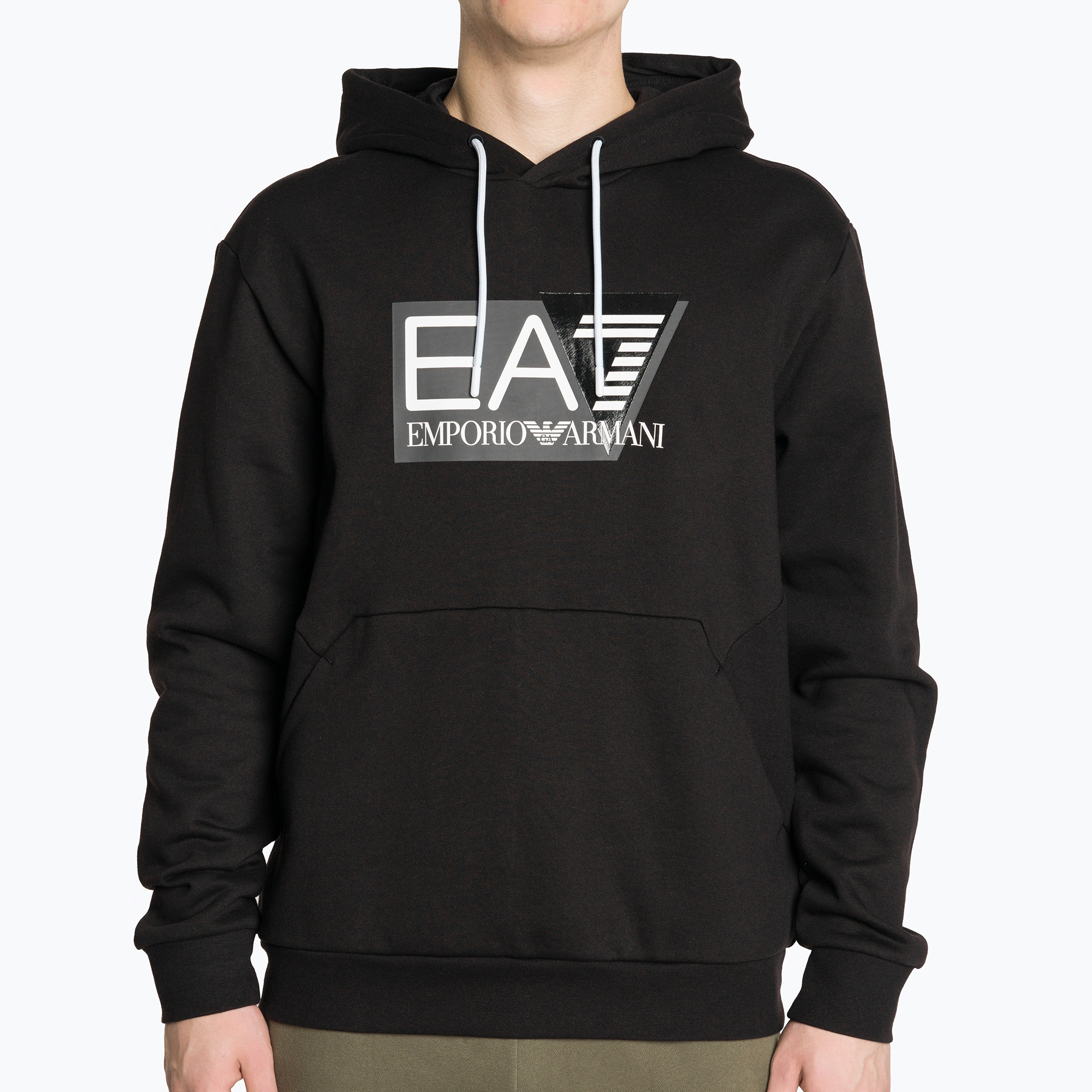 Pánska mikina EA7 Emporio Armani Train Visibility Hoodie black (Train Visibility Hoodie 3DPM02-PJ07Z)