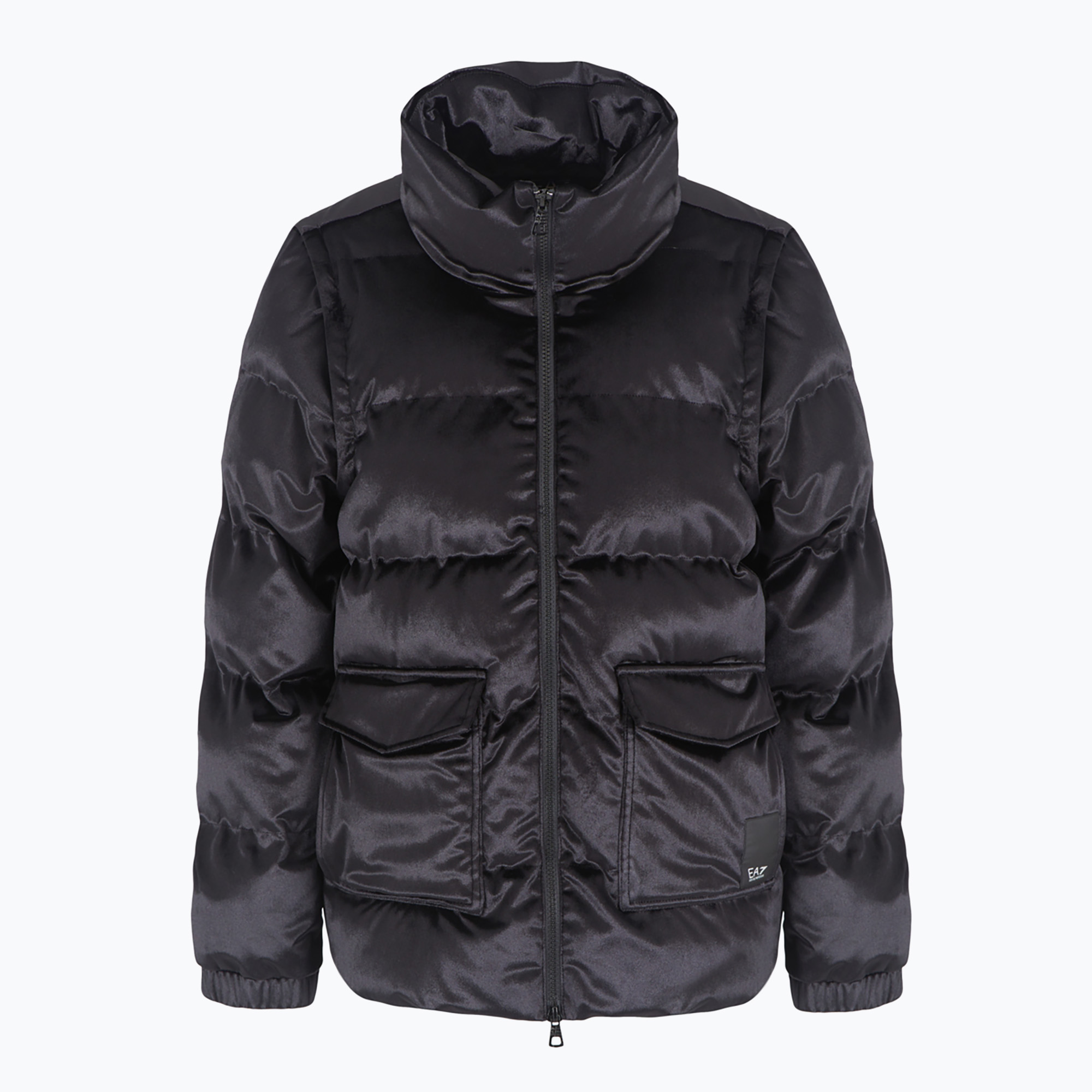 Dámska bunda EA7 Emporio Armani Train Athletic Velour Extra Padded black (Train Athletic Velour Extra Padded TNGBZ-6DTB06-1200)