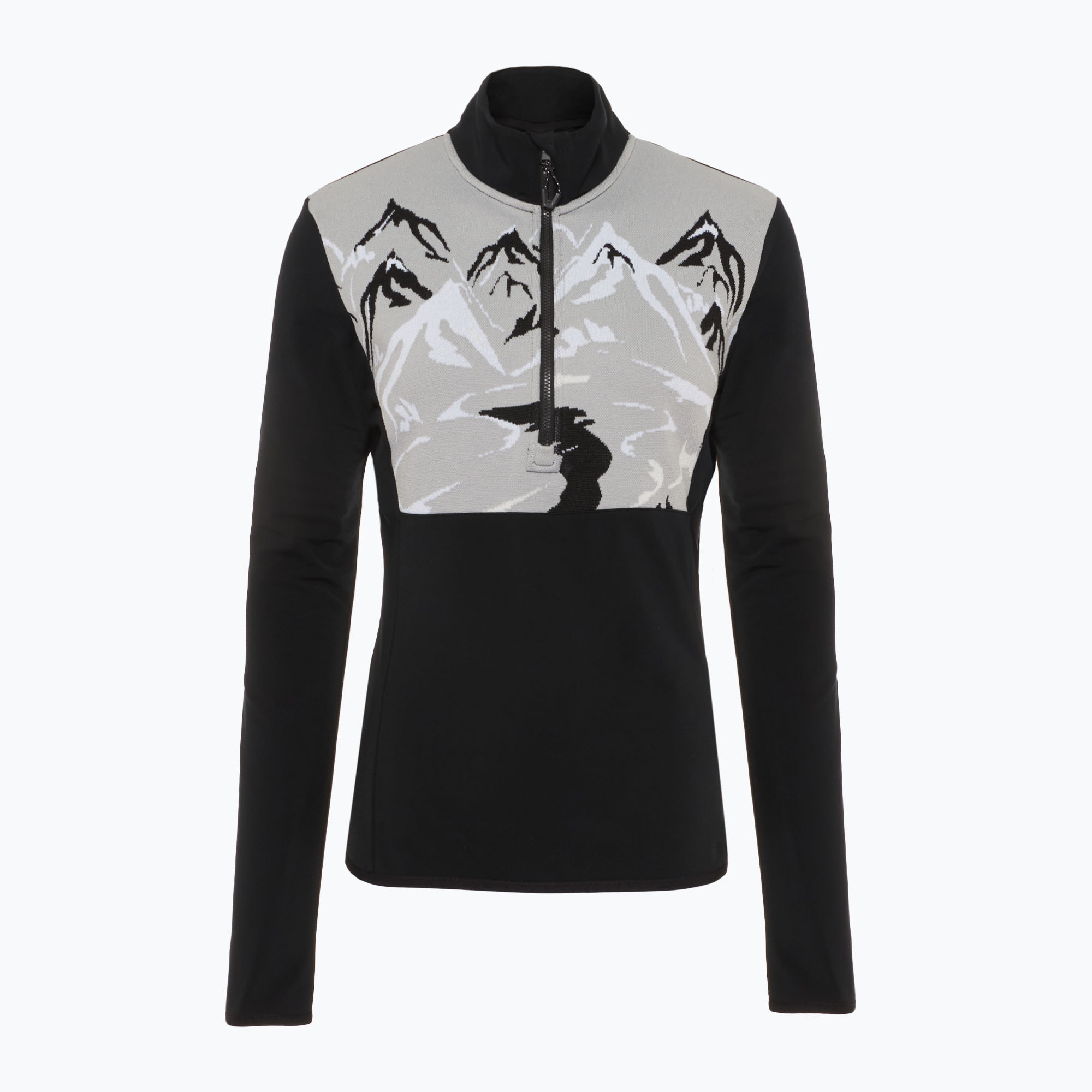 Dámska lyžiarska mikina EA7 Emporio Armani Ski St. Moritz Powerstretch T-Top black (Ski St. Moritz Powerstretch T-Top TJJFZ-6DTM47-1200)