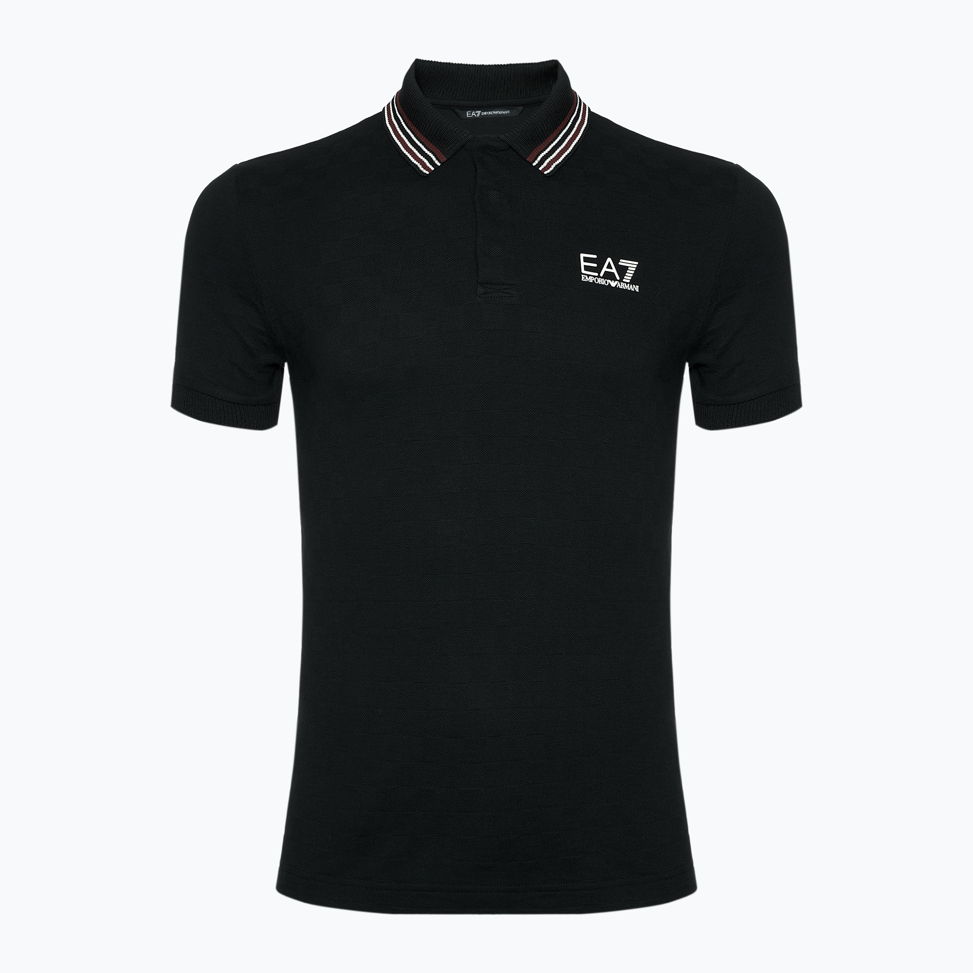 Pánske tričko EA7 Emporio Armani Golf Pro Polo Check black (Golf Pro Polo Check PJZSZ-6DPF14-1200)