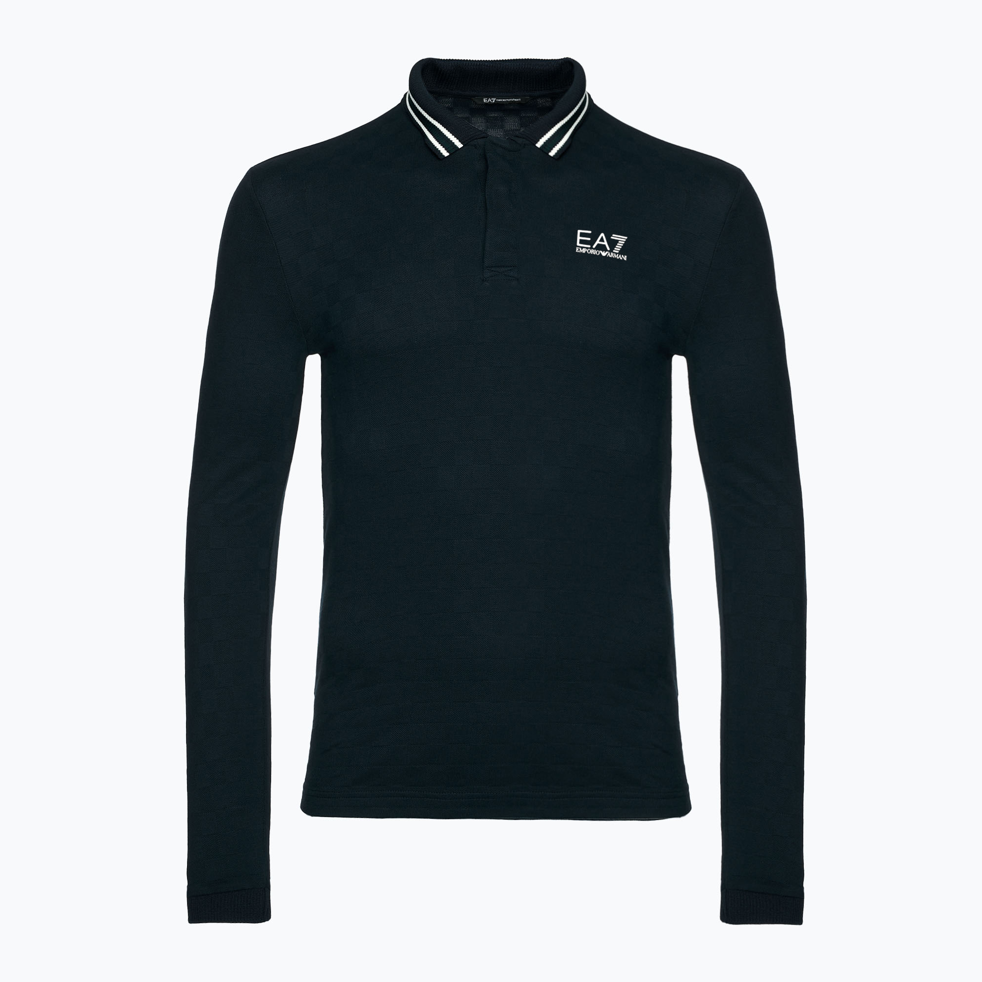 Pánske tričko longsleeve EA7 Emporio Armani Golf Pre Polo Check armani blue (Golf Pro Polo Check PJZSZ-6DPF15-1562)