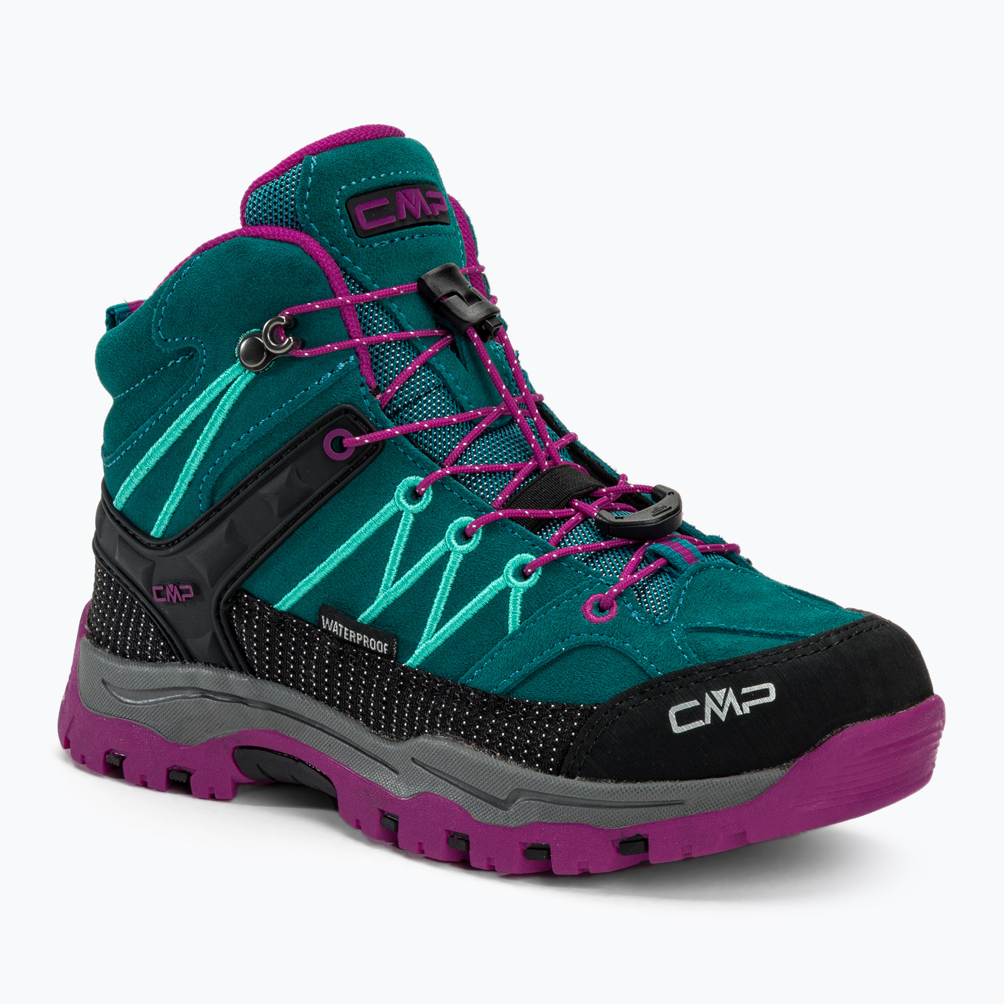Detské trekové topánky CMP Rigel Mid lake/pink fluo (Rigel Mid Wp 3Q12944/26EL)