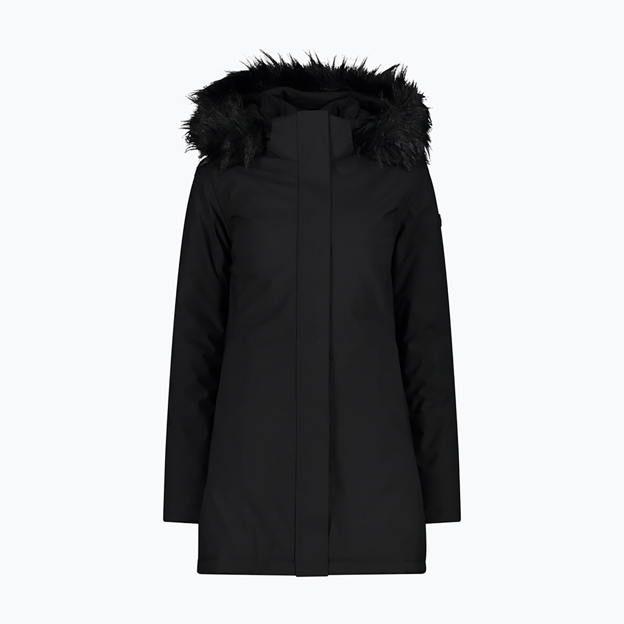 Dámska bunda do dažďa CMP Coat Zip Hood čierna 32K3196F/U91 (32K3196F Coat Zip Hood 32K3196F/U901)