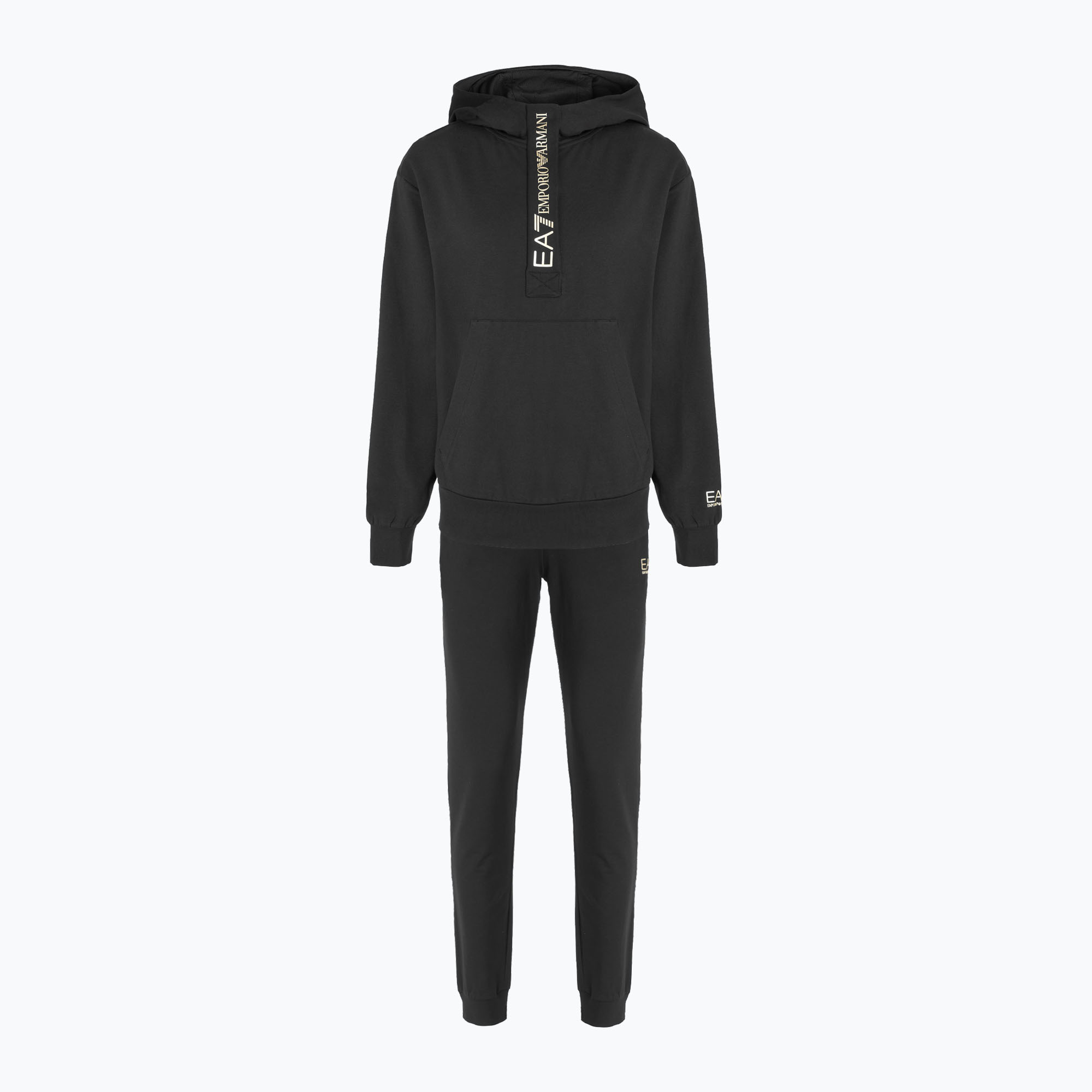EA7 Emporio Armani Dámska tepláková súprava HO 1/4 Zip black/gold (Train Tracksuit HO 1/4 Zip 7W000117-AF13135-MC004)